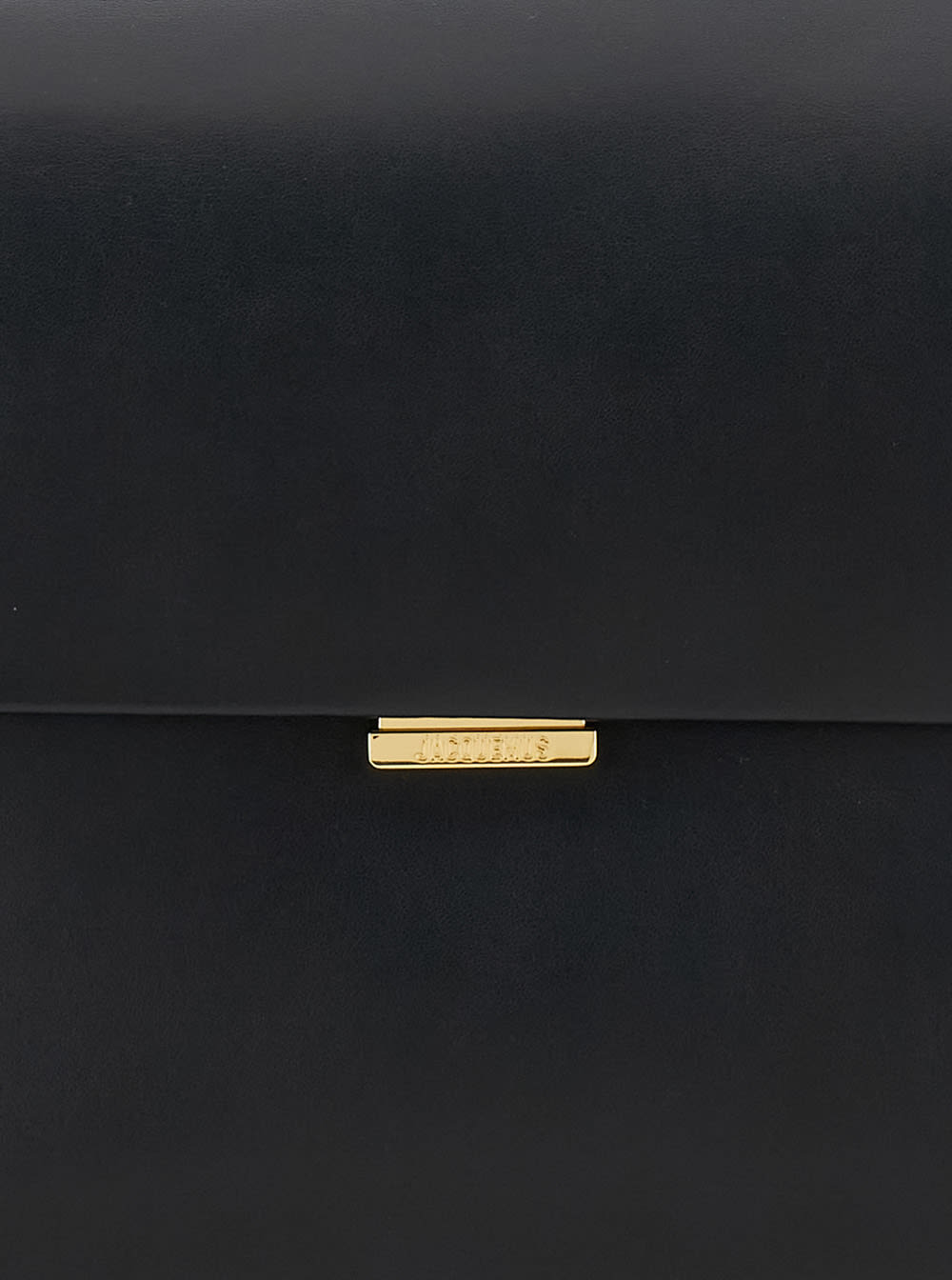 Shop Jacquemus Le Grand Rond Carre Black Shoulder Bag With Shoulder Strap In Leather Woman