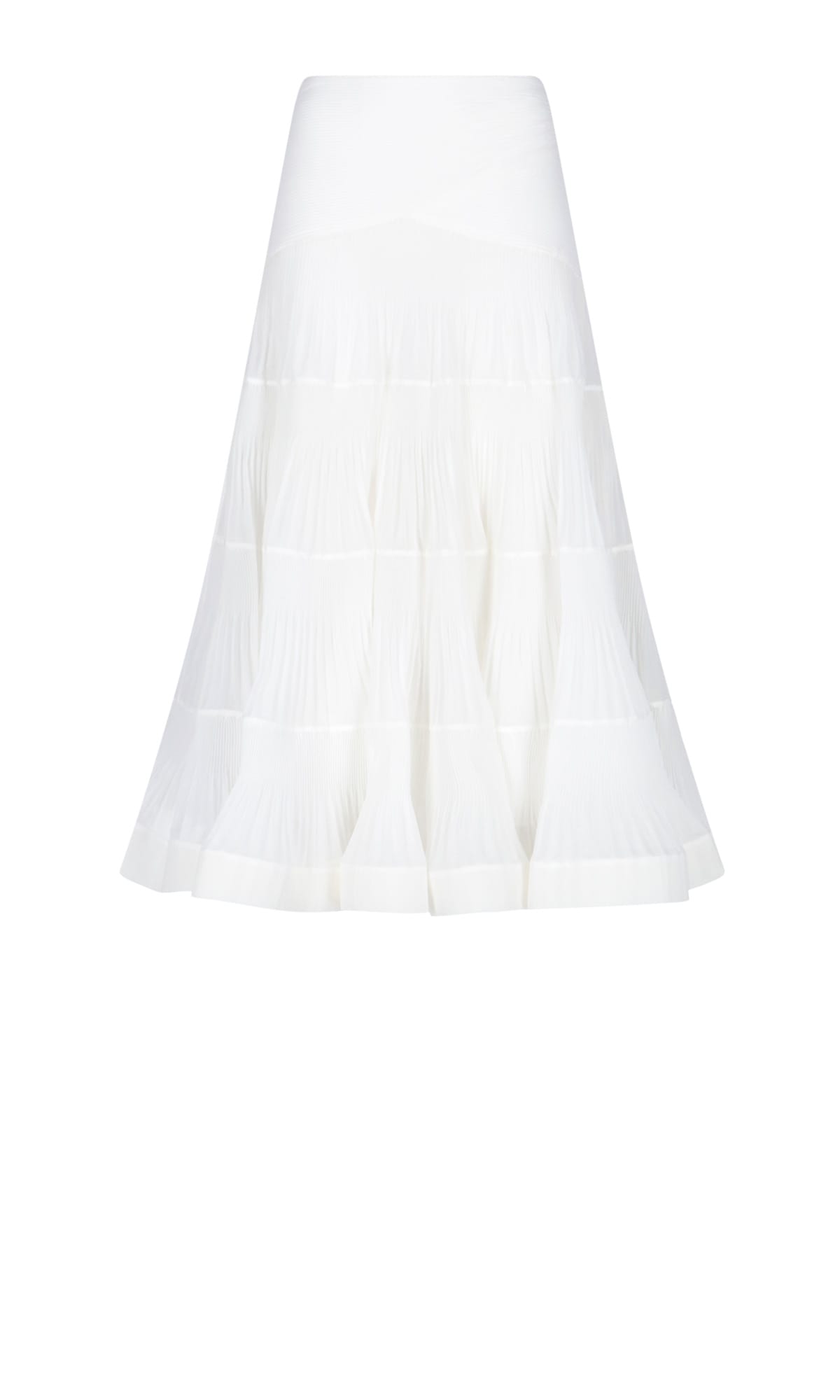 Zimmermann Wide Long Skirt In White | ModeSens