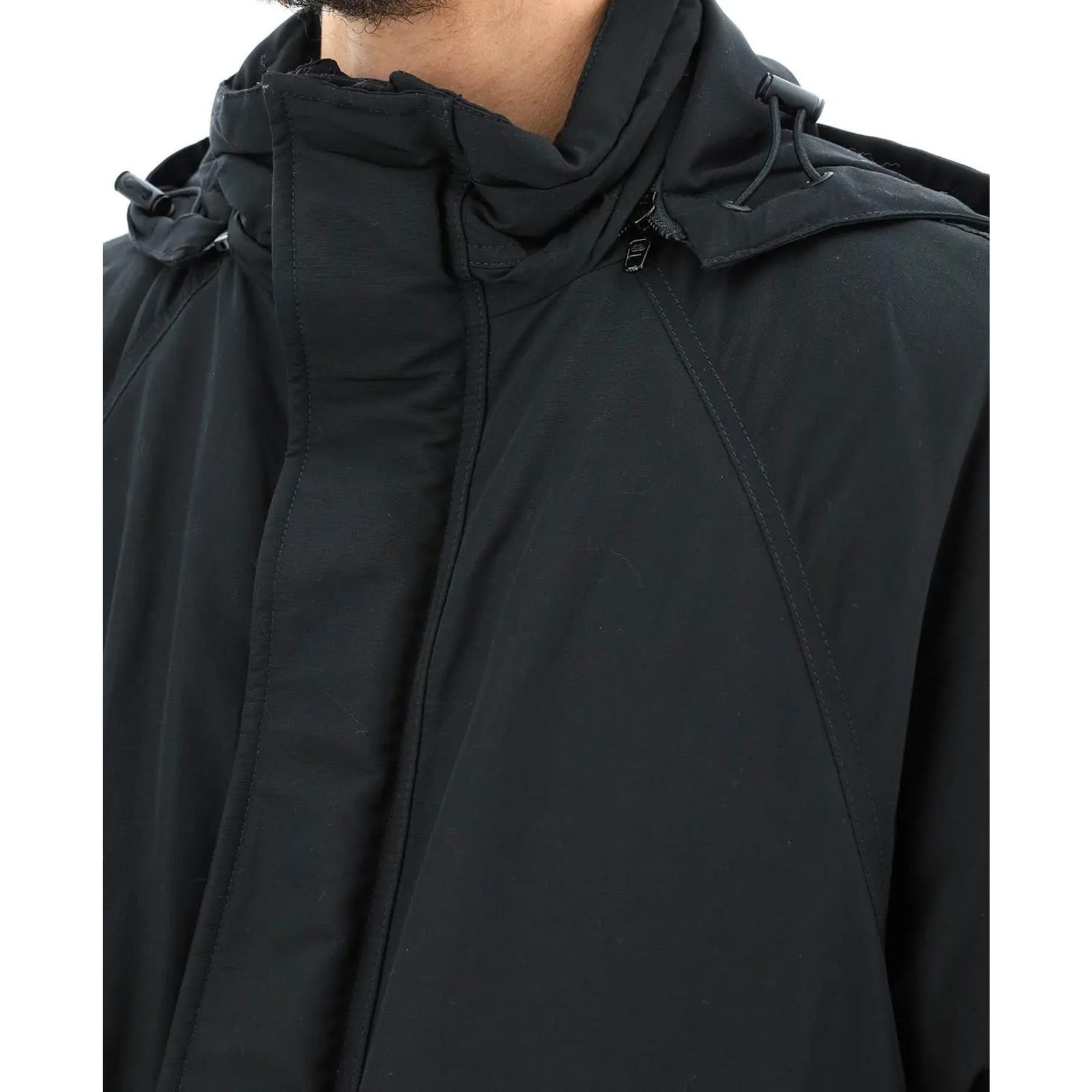 Shop Balenciaga Oversize Parka Jacket In Black