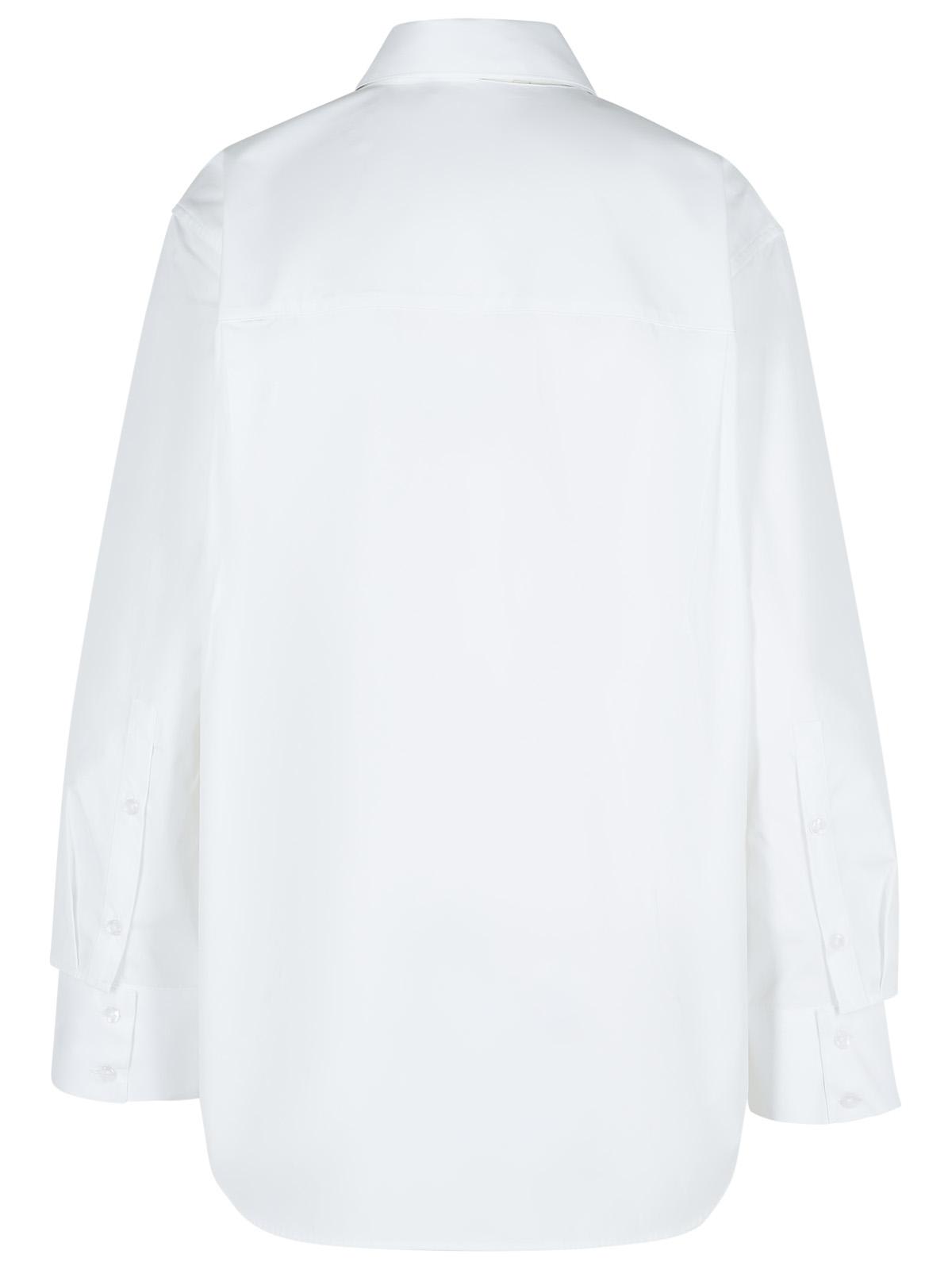 Rohe White Shirt With Bell Sleeves And Rear Cut-out In White