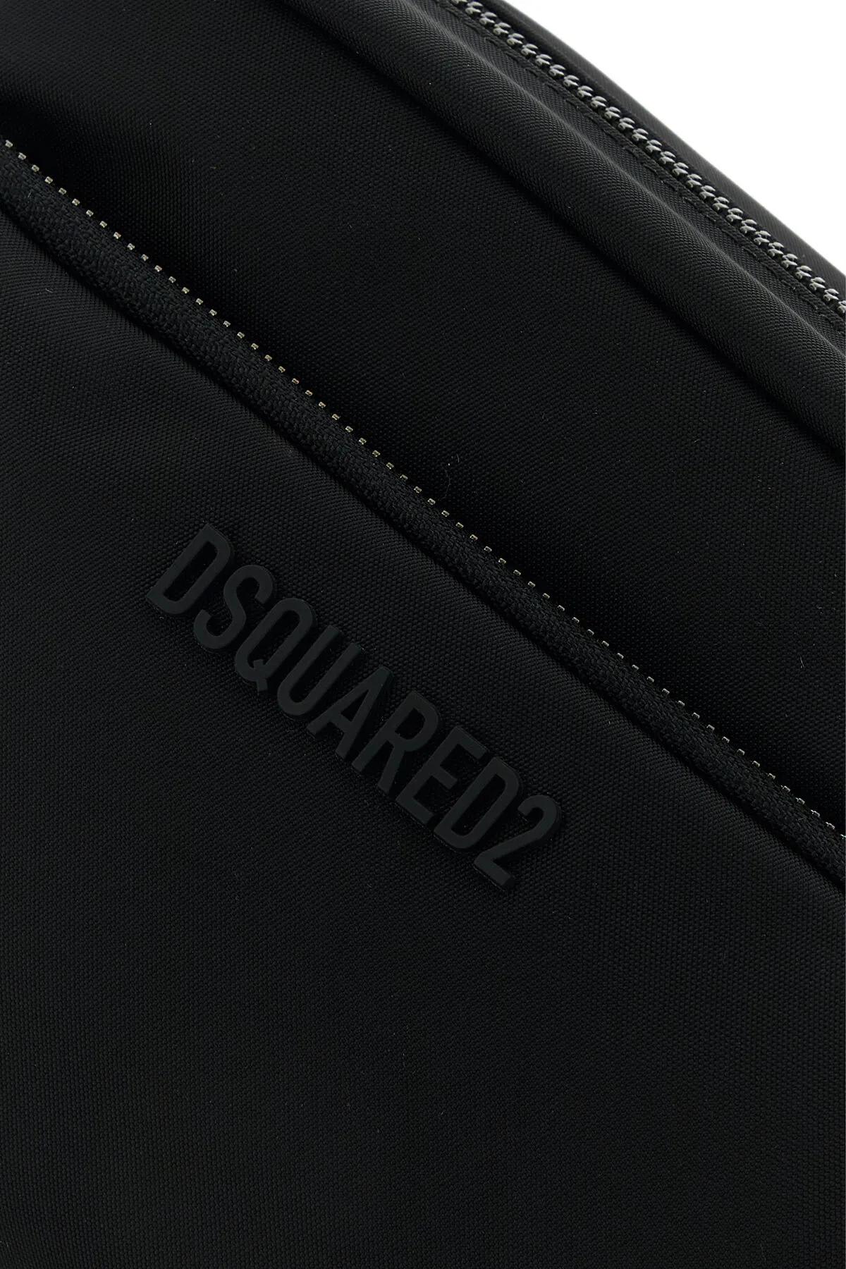 Shop Dsquared2 Black Fabric Urban Crossbody Bag In Nero