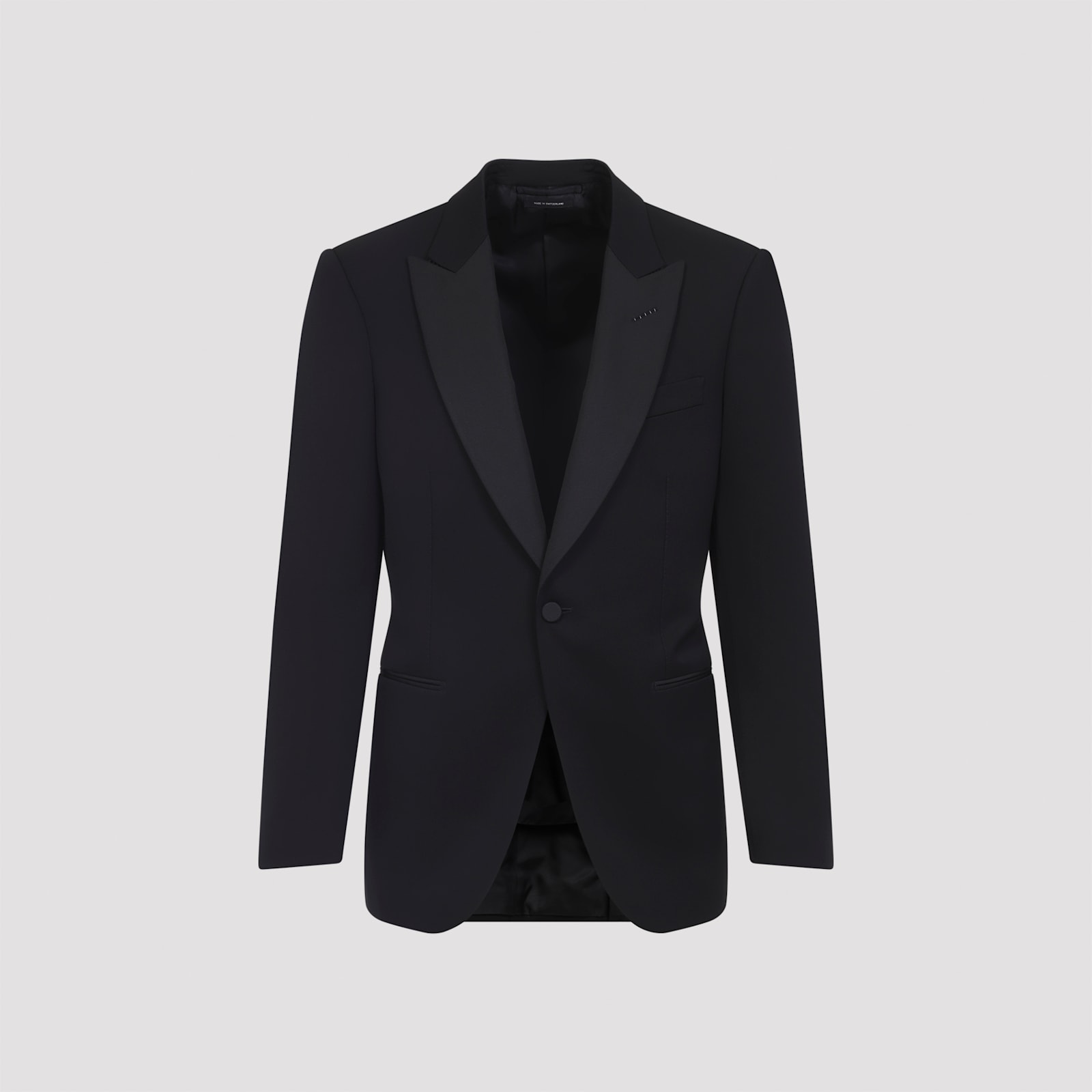 Tom Ford Tuxedo Jacket With Notch Lapel And Pockets In Black