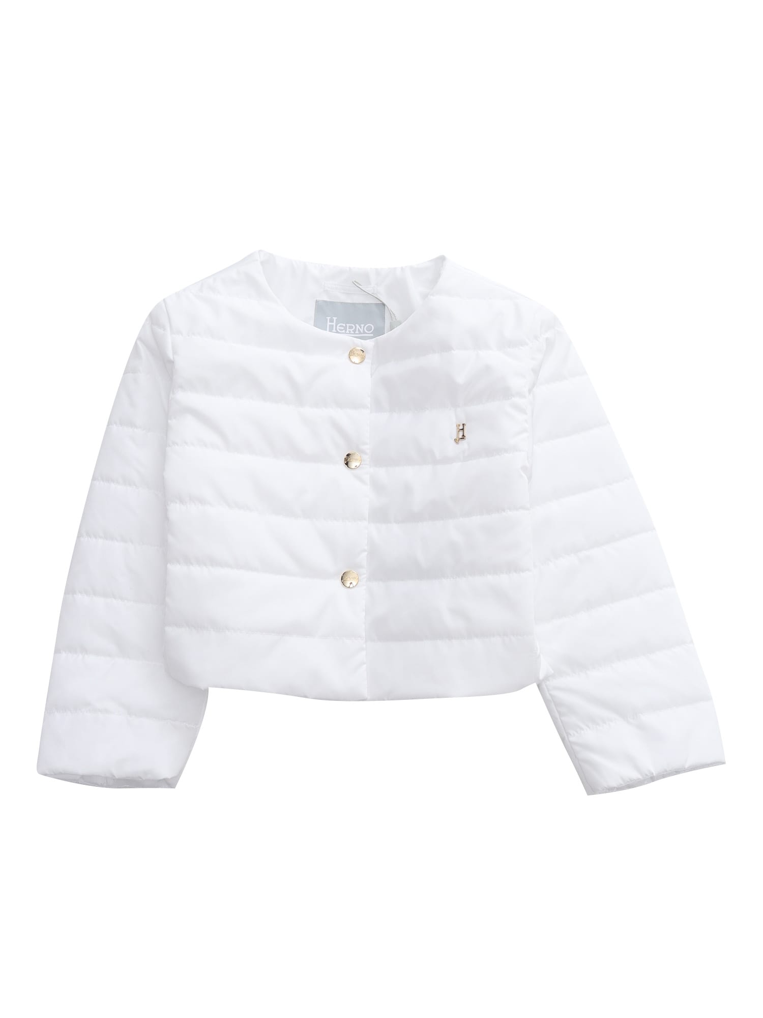 Shop Herno Taffeta Jacket In White