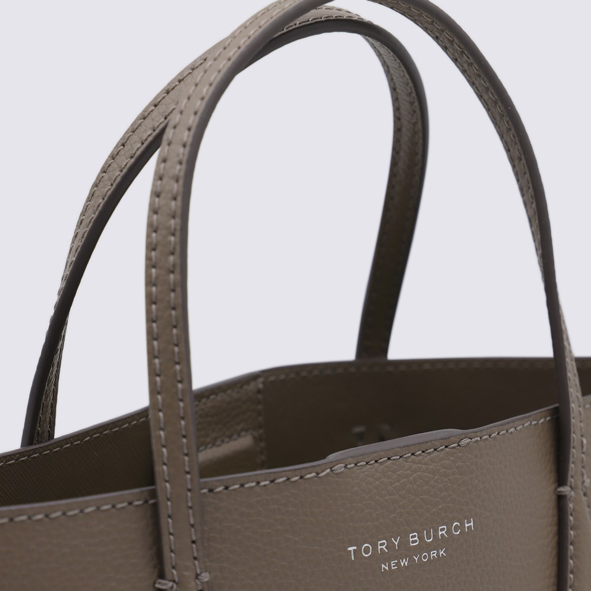 Tory Burch Brown Leather Perry Tote Bag In Brown