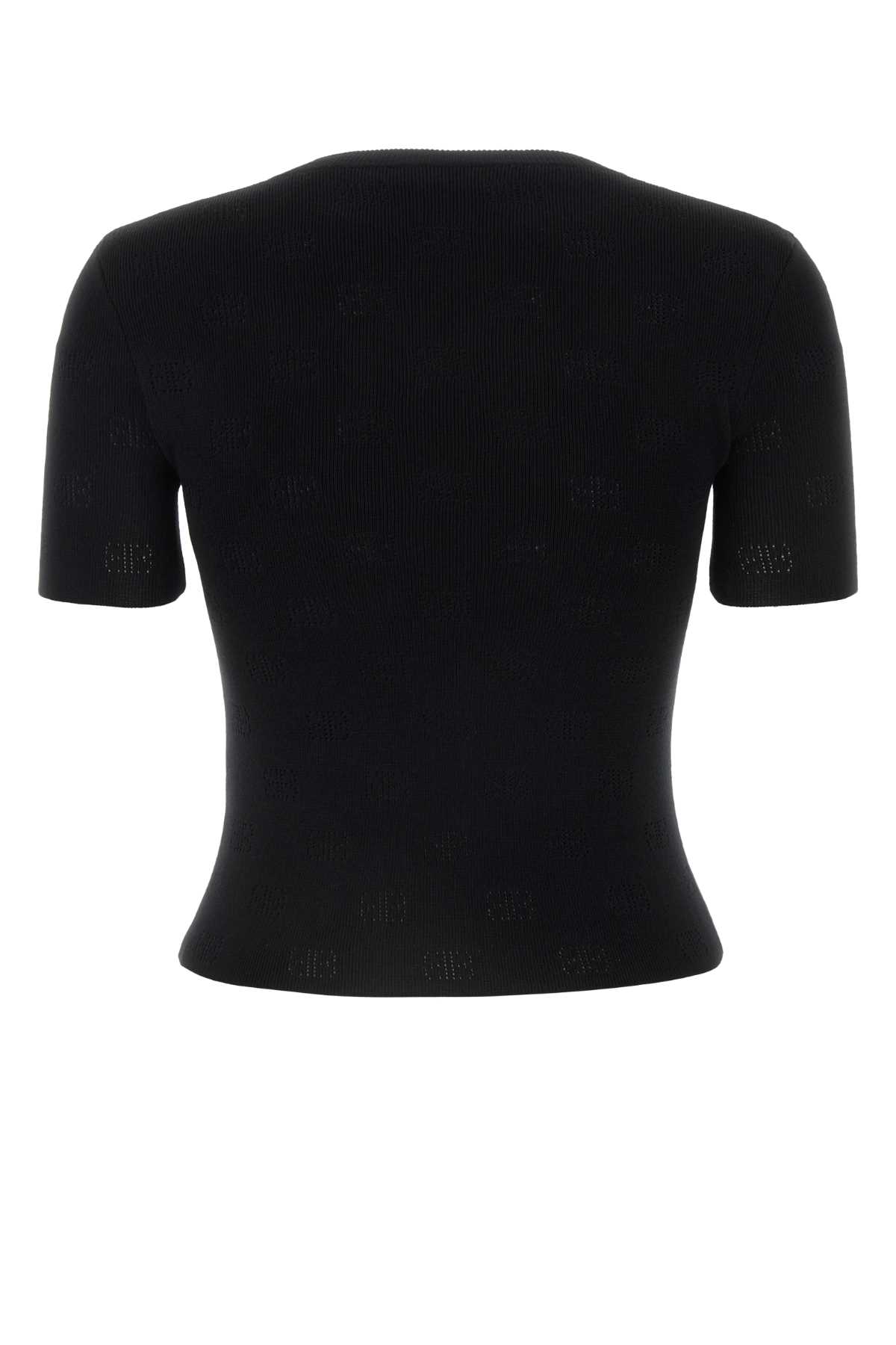 Shop Balenciaga Black Wool Blend Sweater