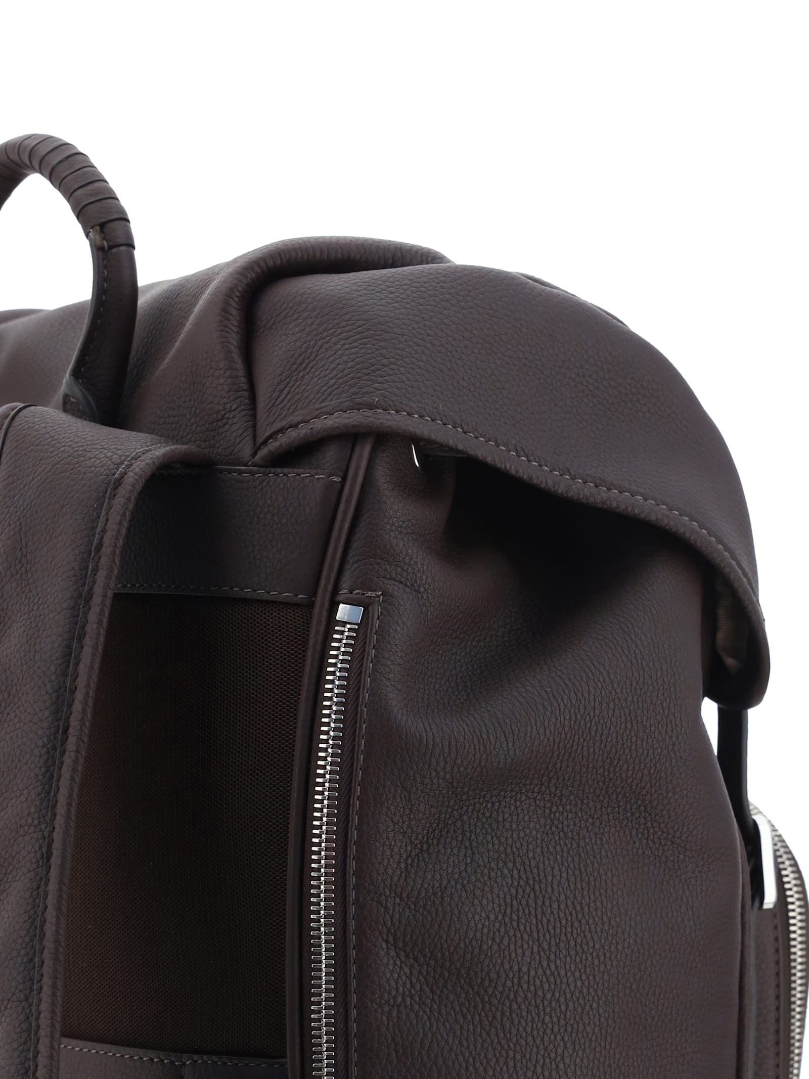 Shop Santoni Backpack In Brown