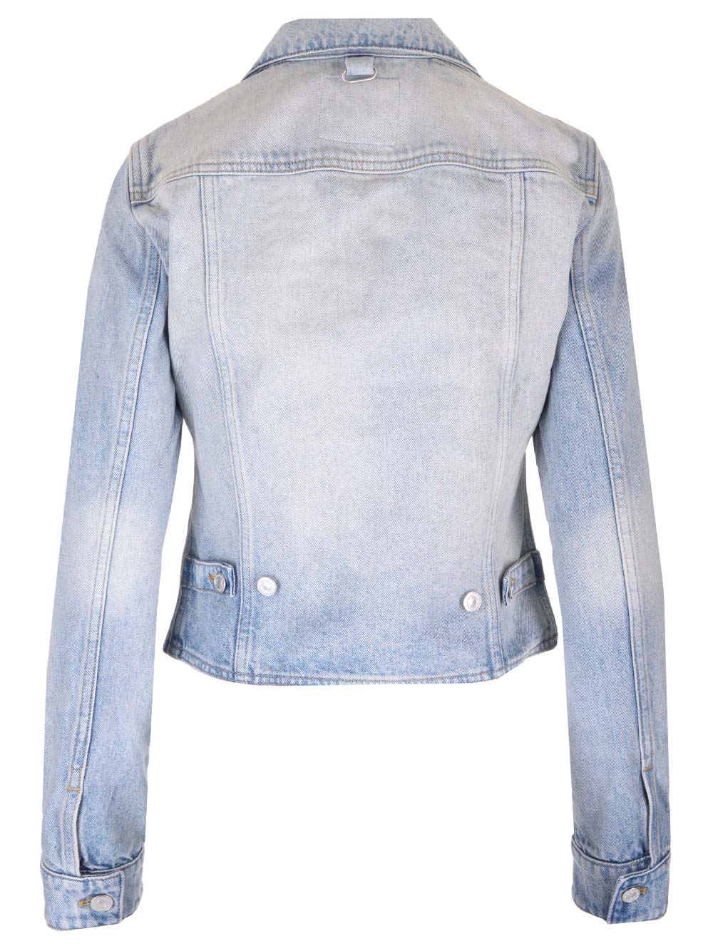 Shop Courrèges Washed Denim Jacket In Light Blue