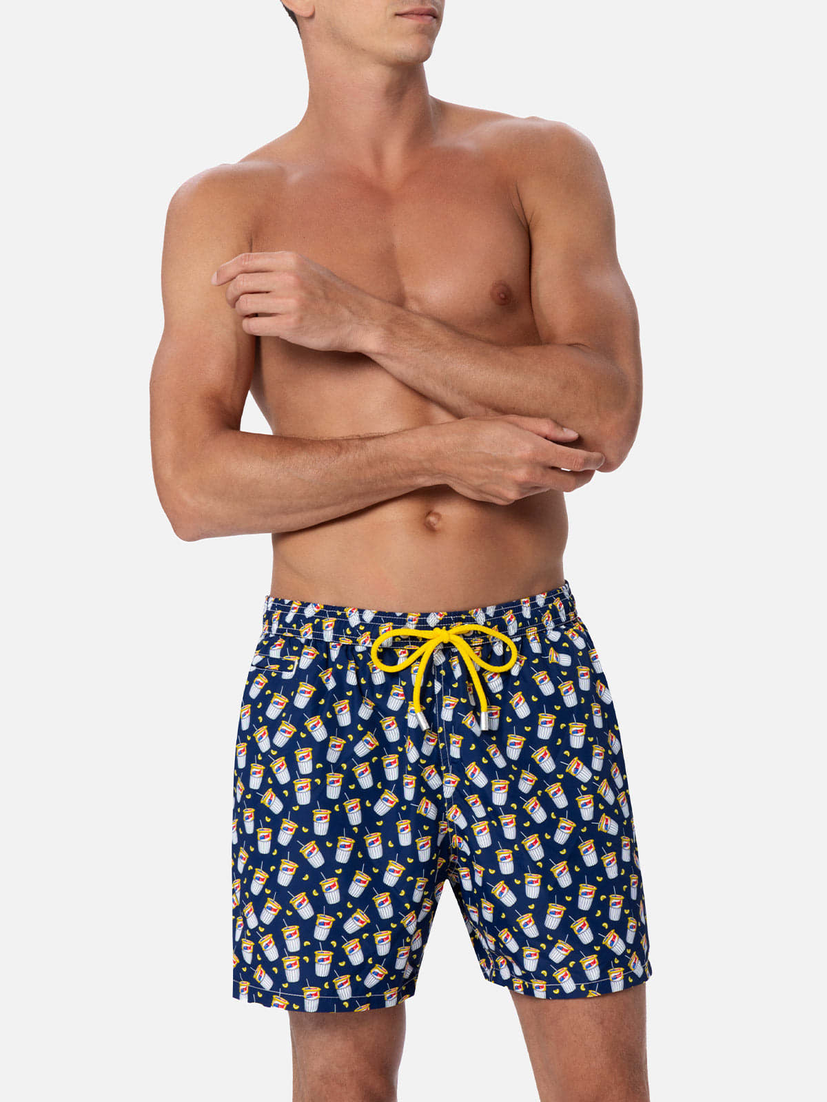 Mc2 Saint Barth Costume Lighting Micro Con Stampa Estathe In Blue