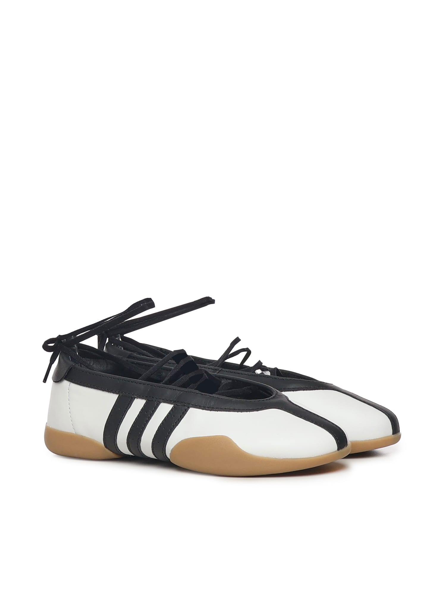 Adidas Originals Womens Adidas Taekwondo Mei Leather Ballet Flats In White