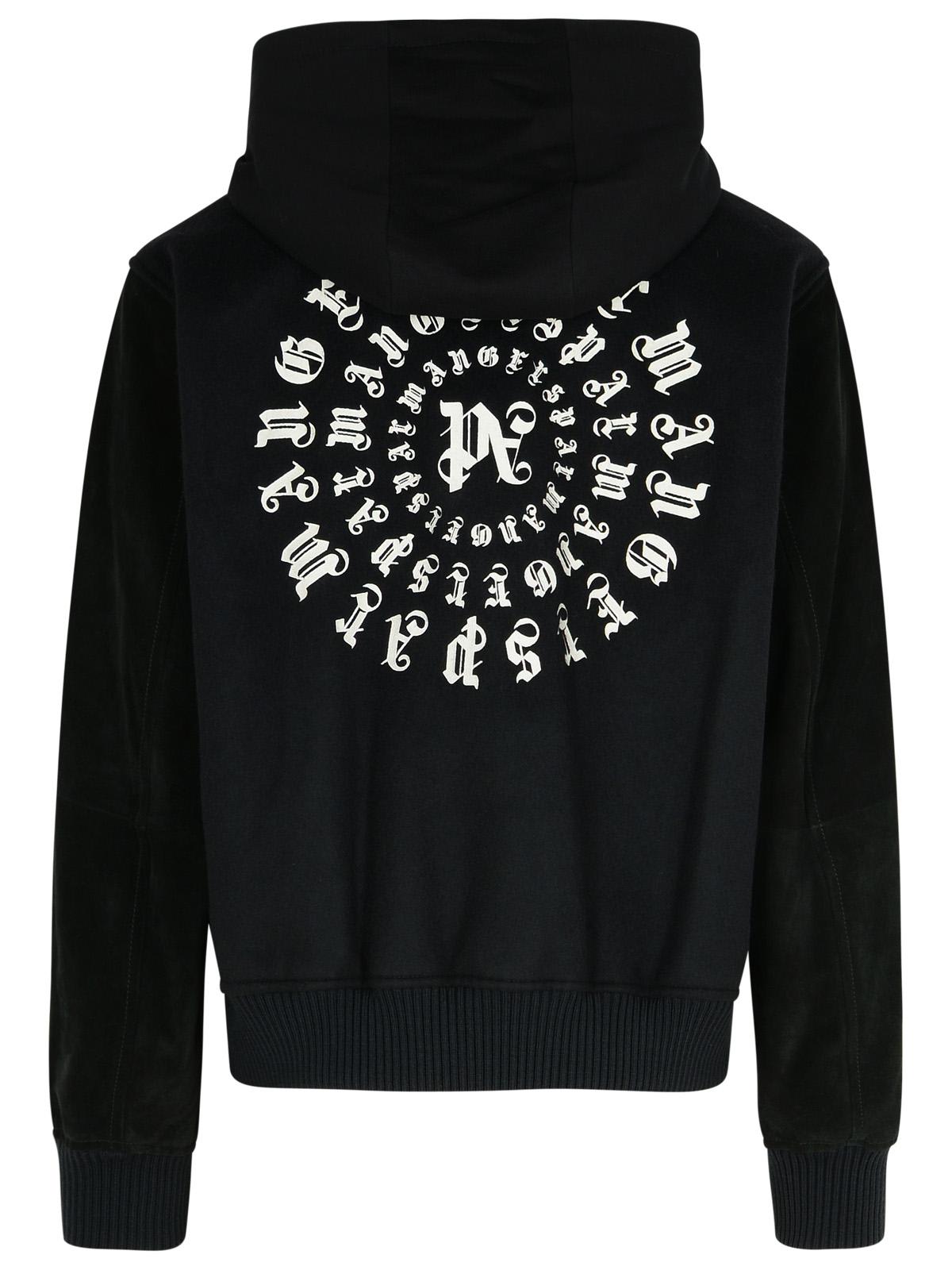 Palm Angels Virgin Wool Blend Bomber Jacket In Black