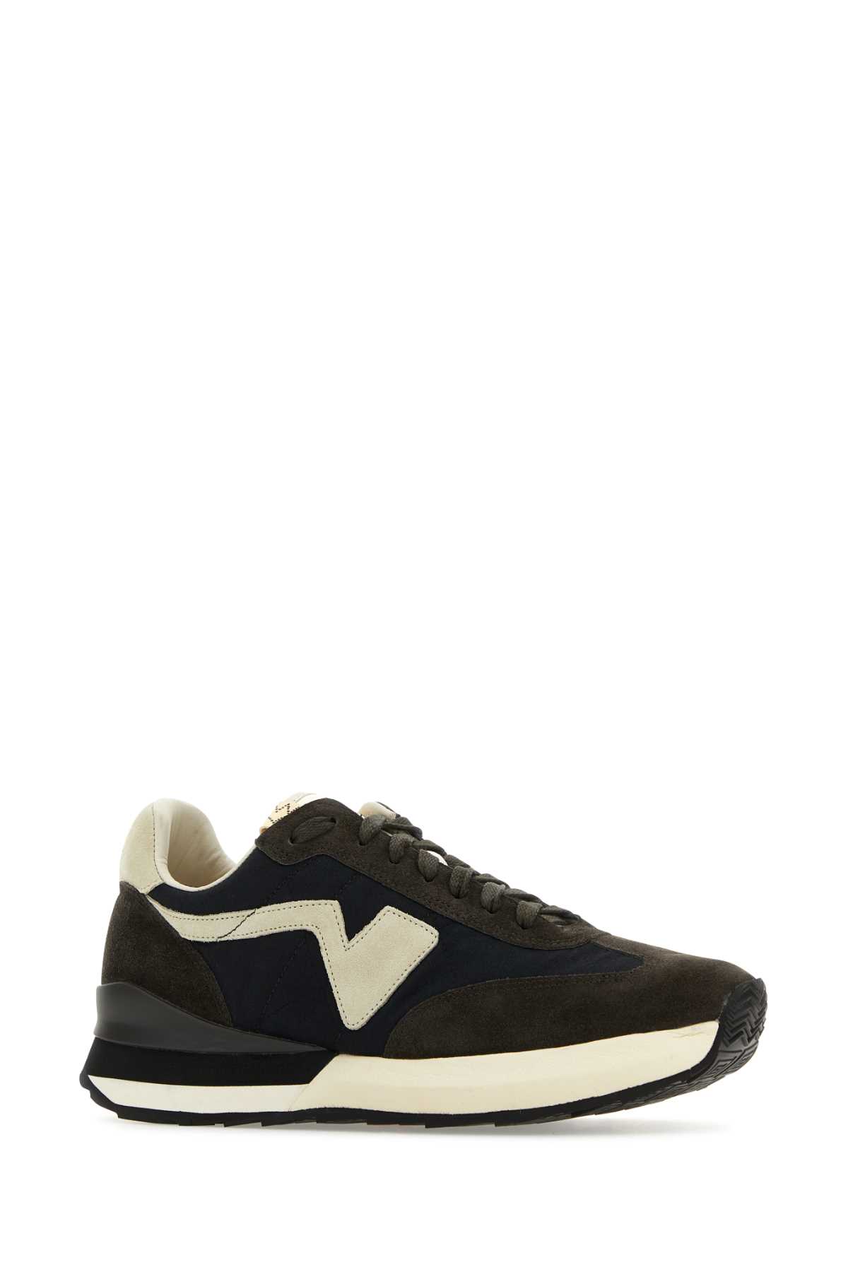 Shop Visvim Multicolor Fabric And Suede Dunand Trainer Sneakers In Black