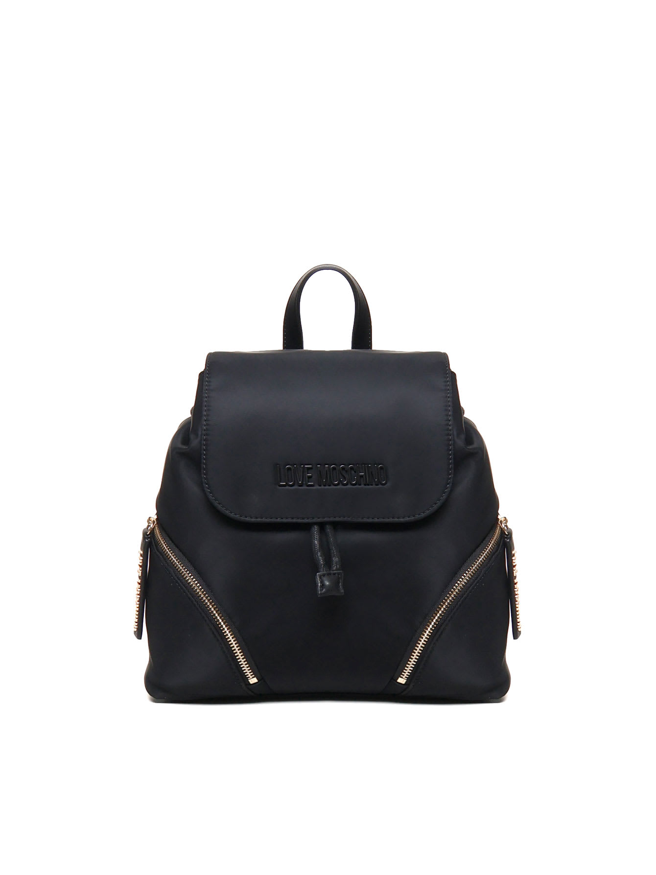 Shop Love Moschino Nylon Backpack In Nero