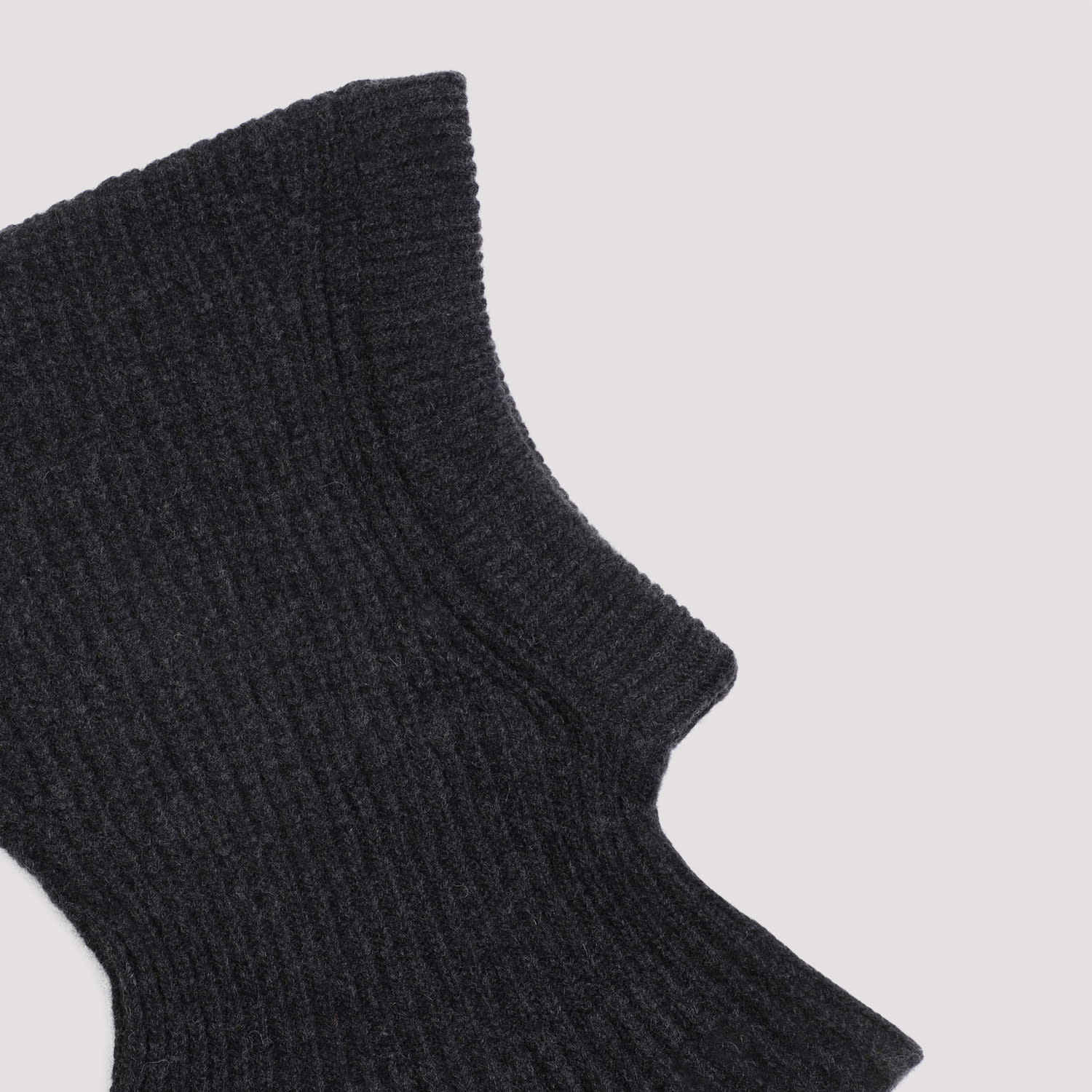 Shop Lemaire Lambswool Hood In Anthracite Melange