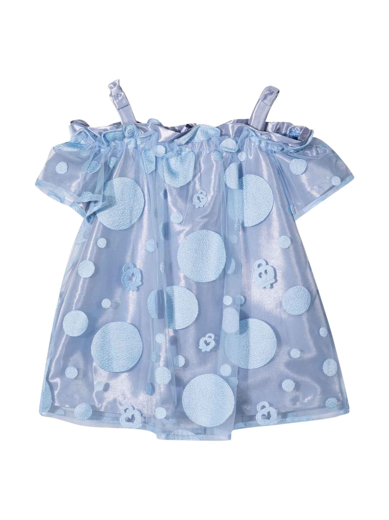 Simonetta Blue Baby Girl Dress