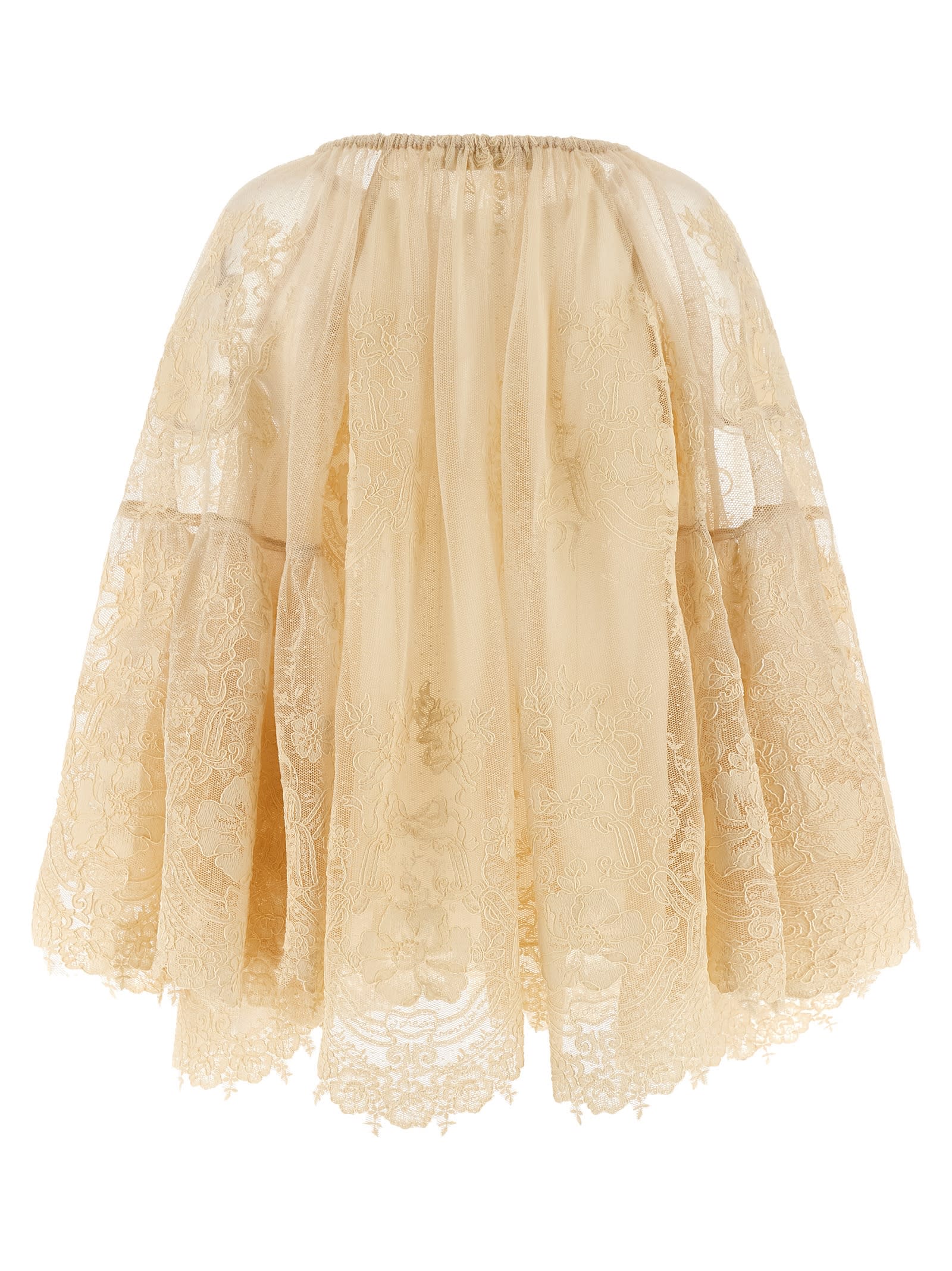 Zimmermann Hypnotic Tiered Lace Shirt And Blouse Beige In Neutral