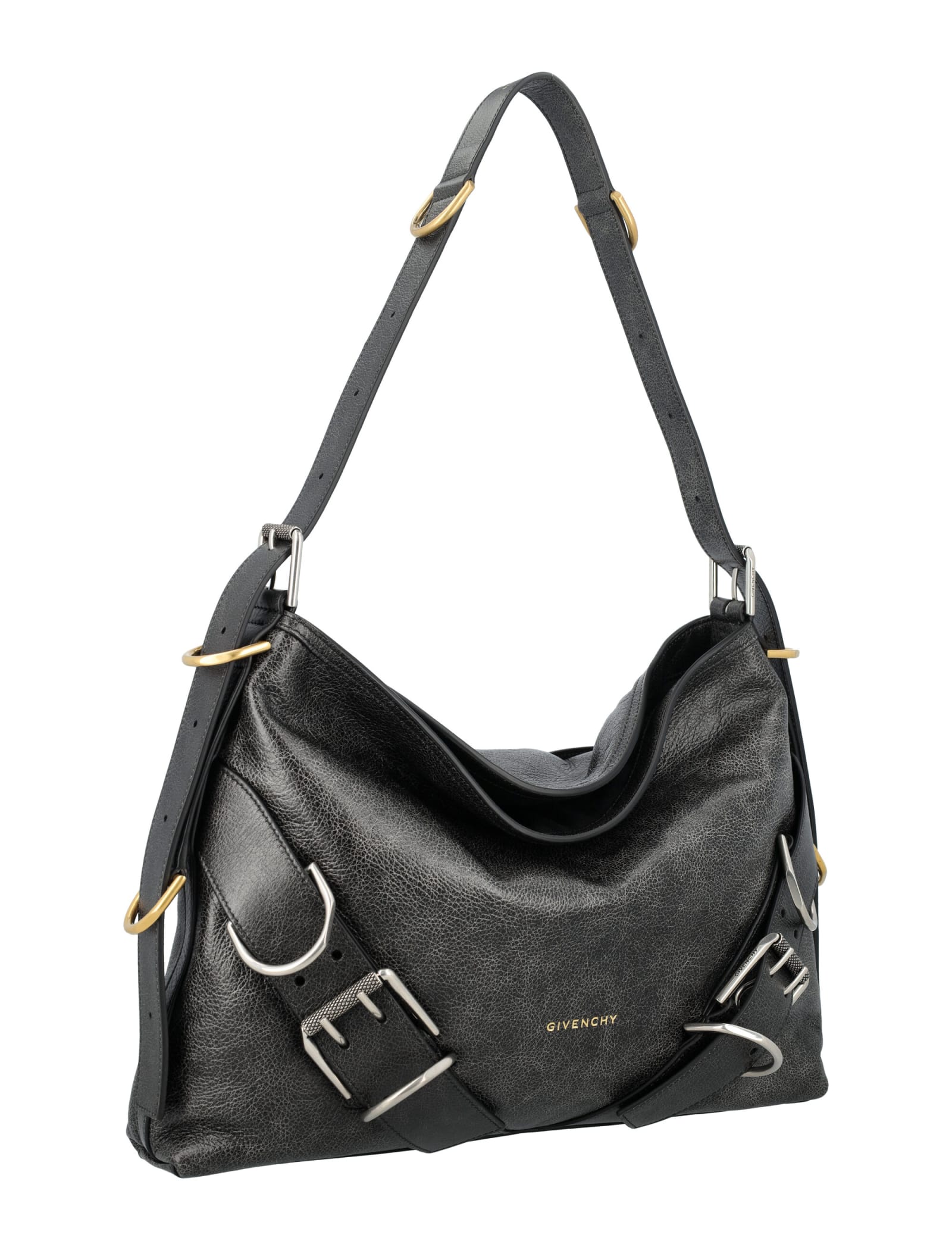 Shop Givenchy Medium Voyou Bag In Black