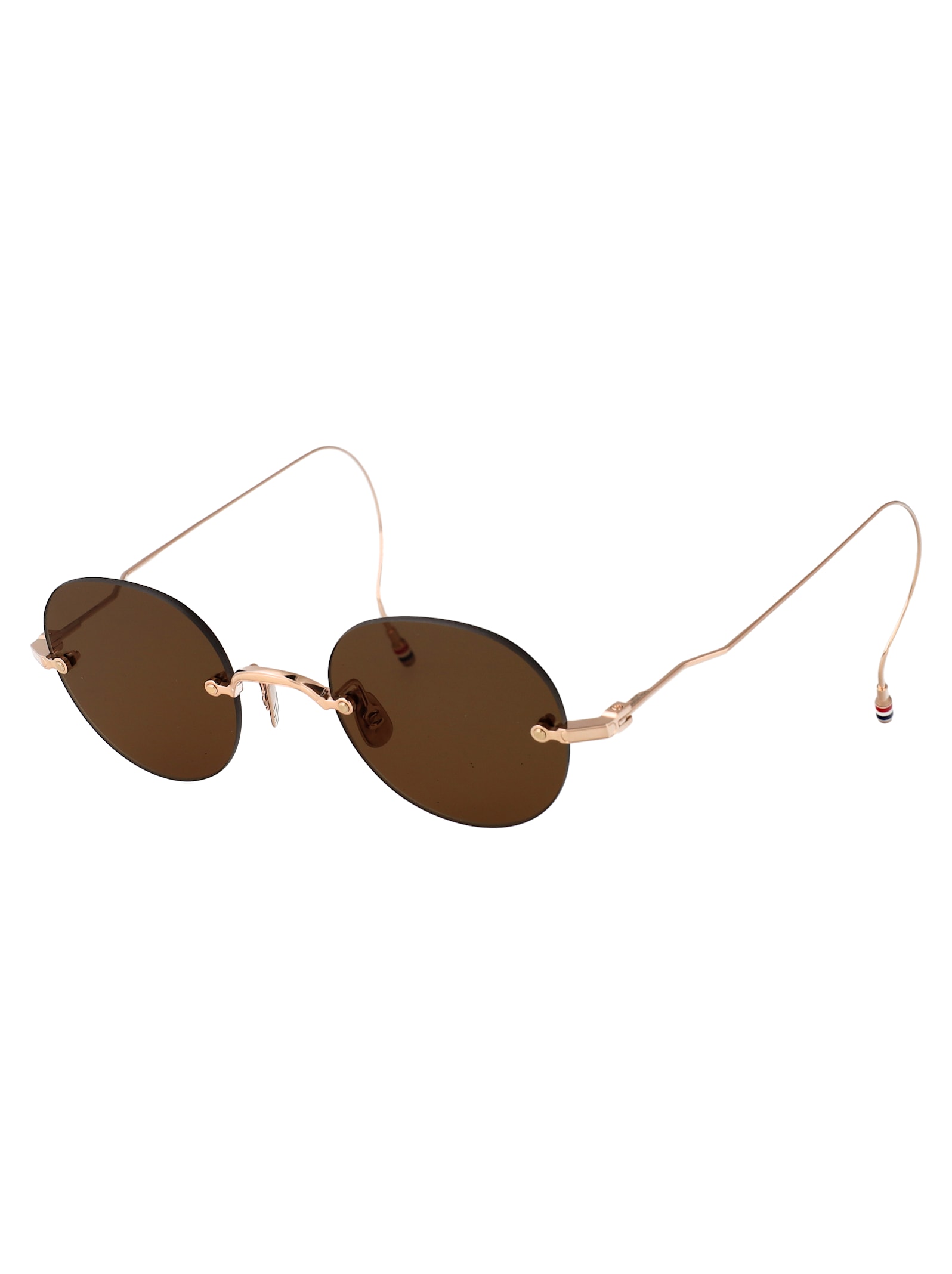 Thom Browne 12k Gold Plate Titanium Titanium Sunglasses