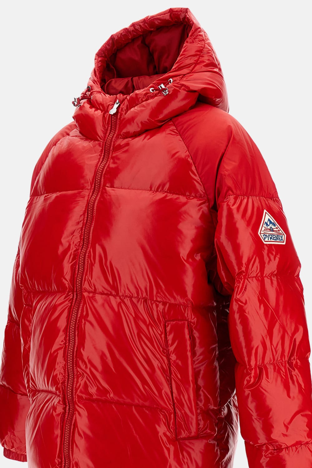 Pyrenex Sten Quilted Hooded Jacket And Cuffs In Red