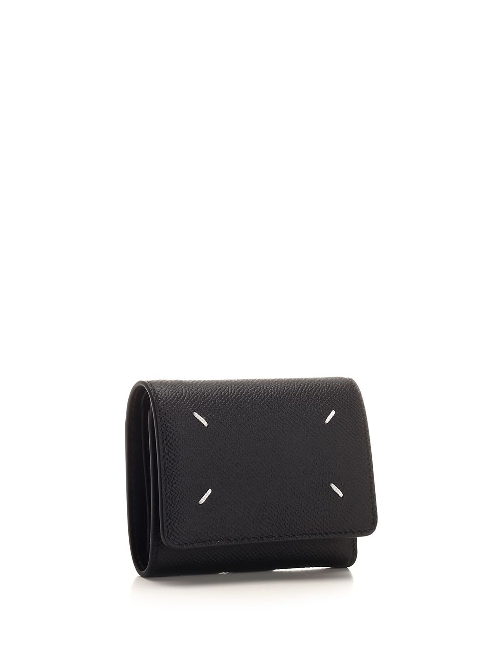 Shop Maison Margiela Four Stitches Wallet In Black