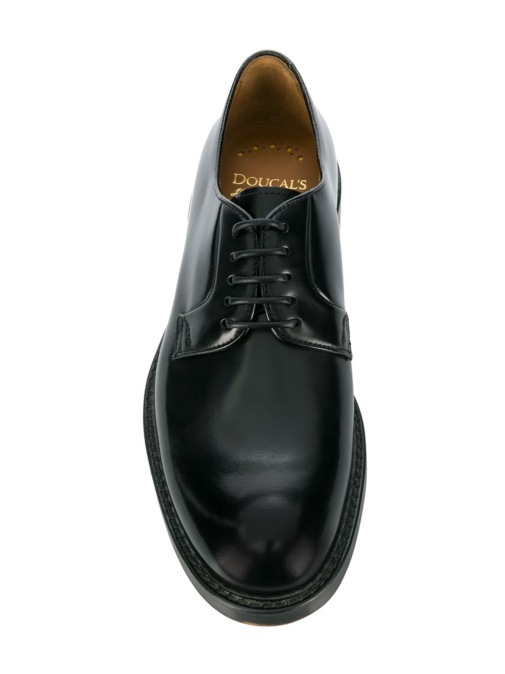 Shop Doucal's Horse Derby Shoes In Black