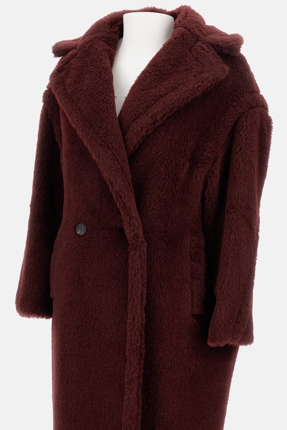 Max Mara Cherry Tedgirl Teddy Bear Icon Coat Coat In Brown