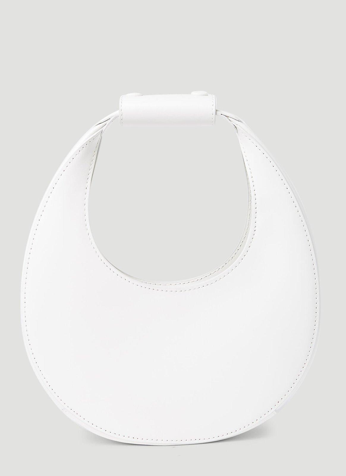 Staud Moon Mini Top Handle Bag In White