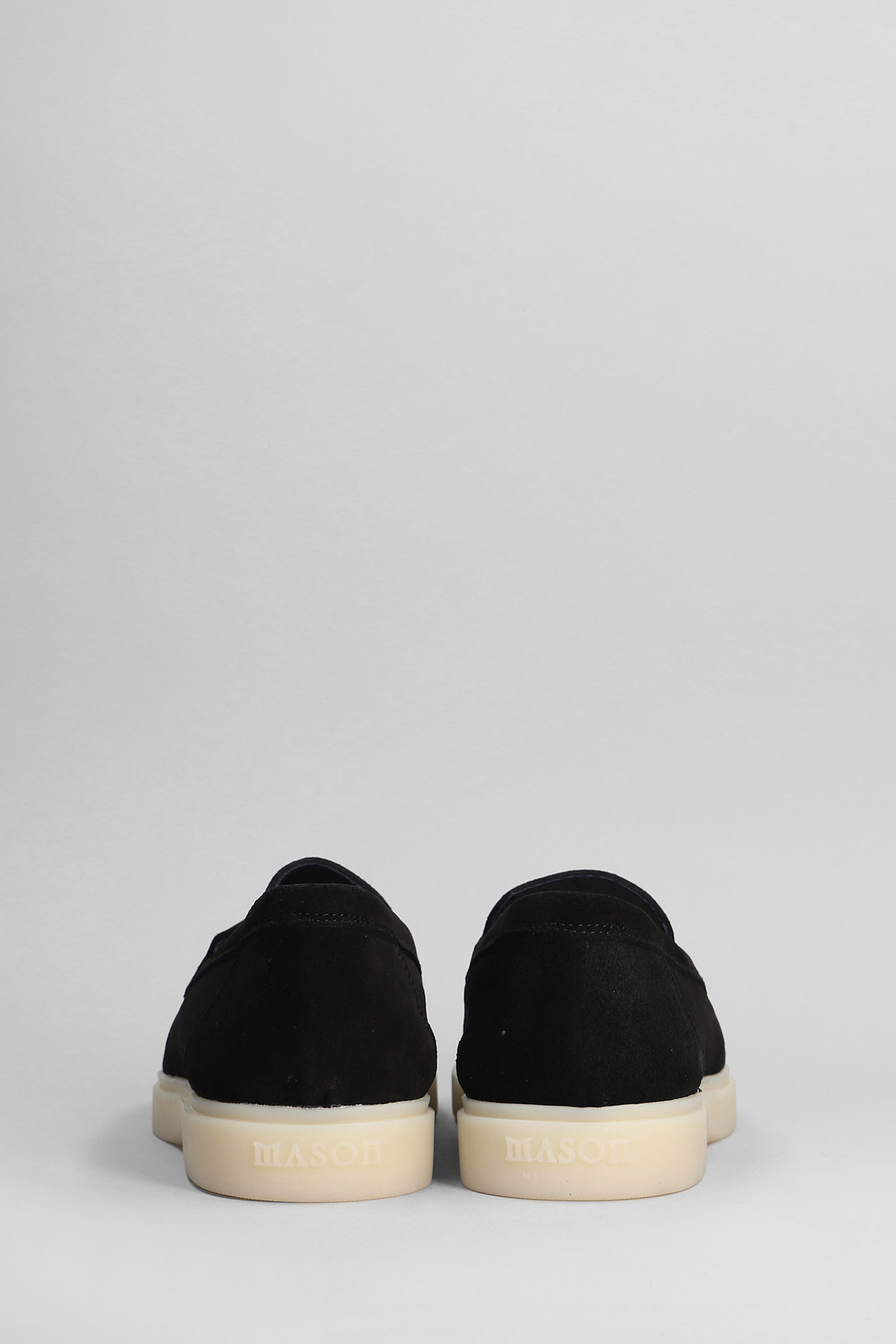 Shop Mason Garments Amalfi Loafers In Black Suede