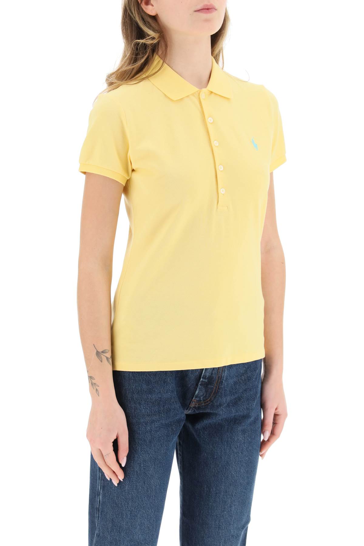 Shop Polo Ralph Lauren Slim Fit Polo Shirt In Empire Yellow C6103 (yellow)