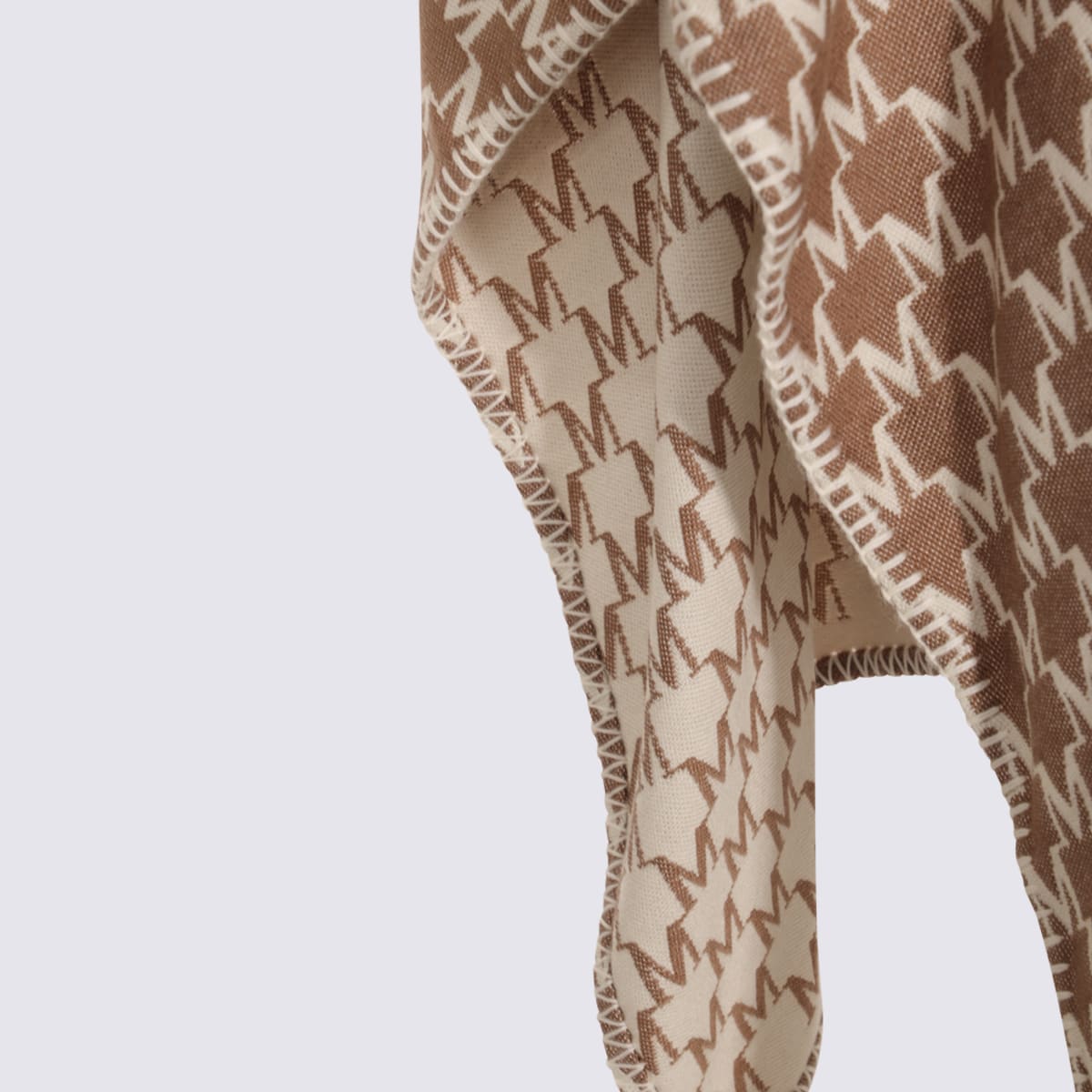 Max Mara Beige Wool Scarves In Brown