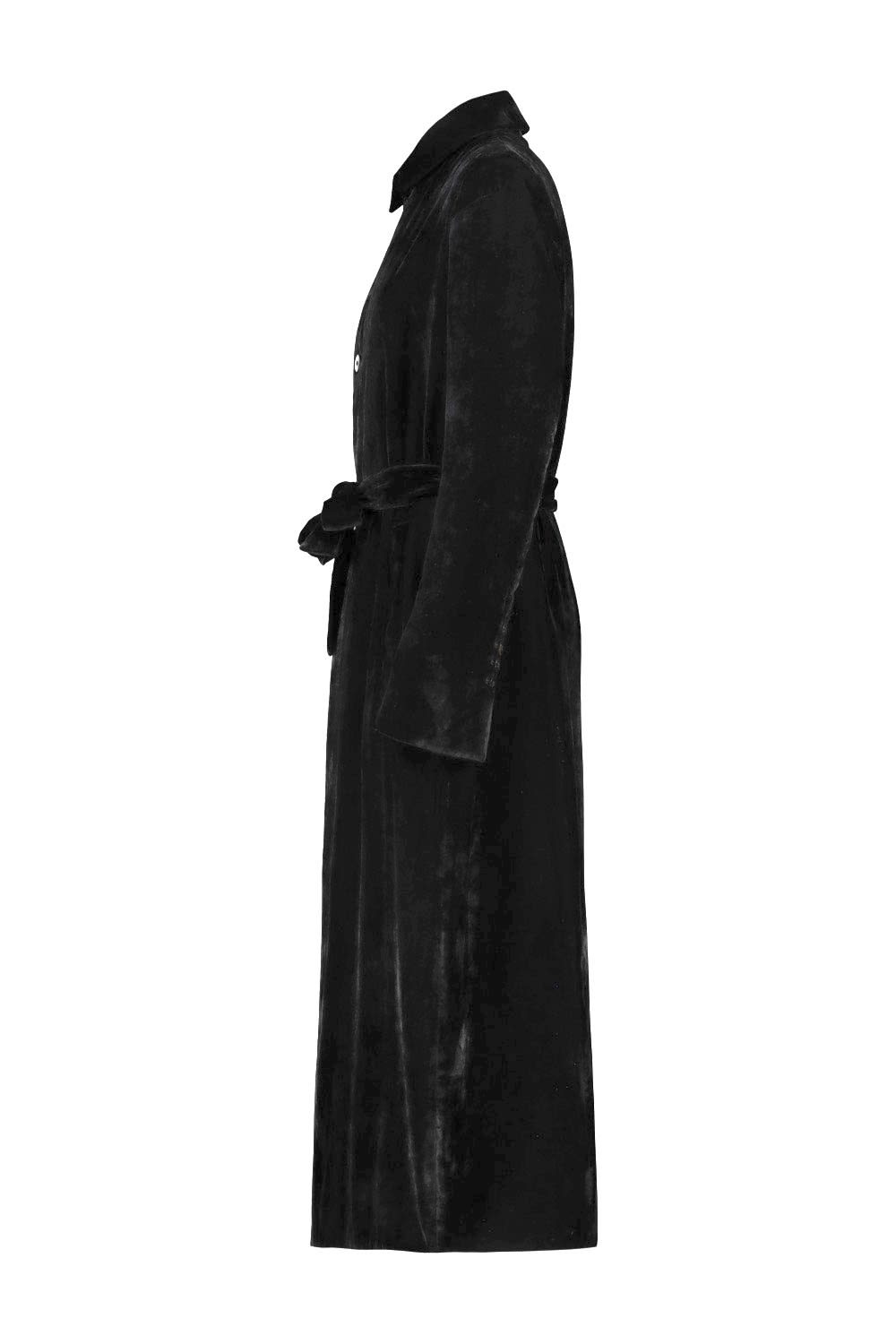 Shop Sapio N°35 Velvet Coat In Black