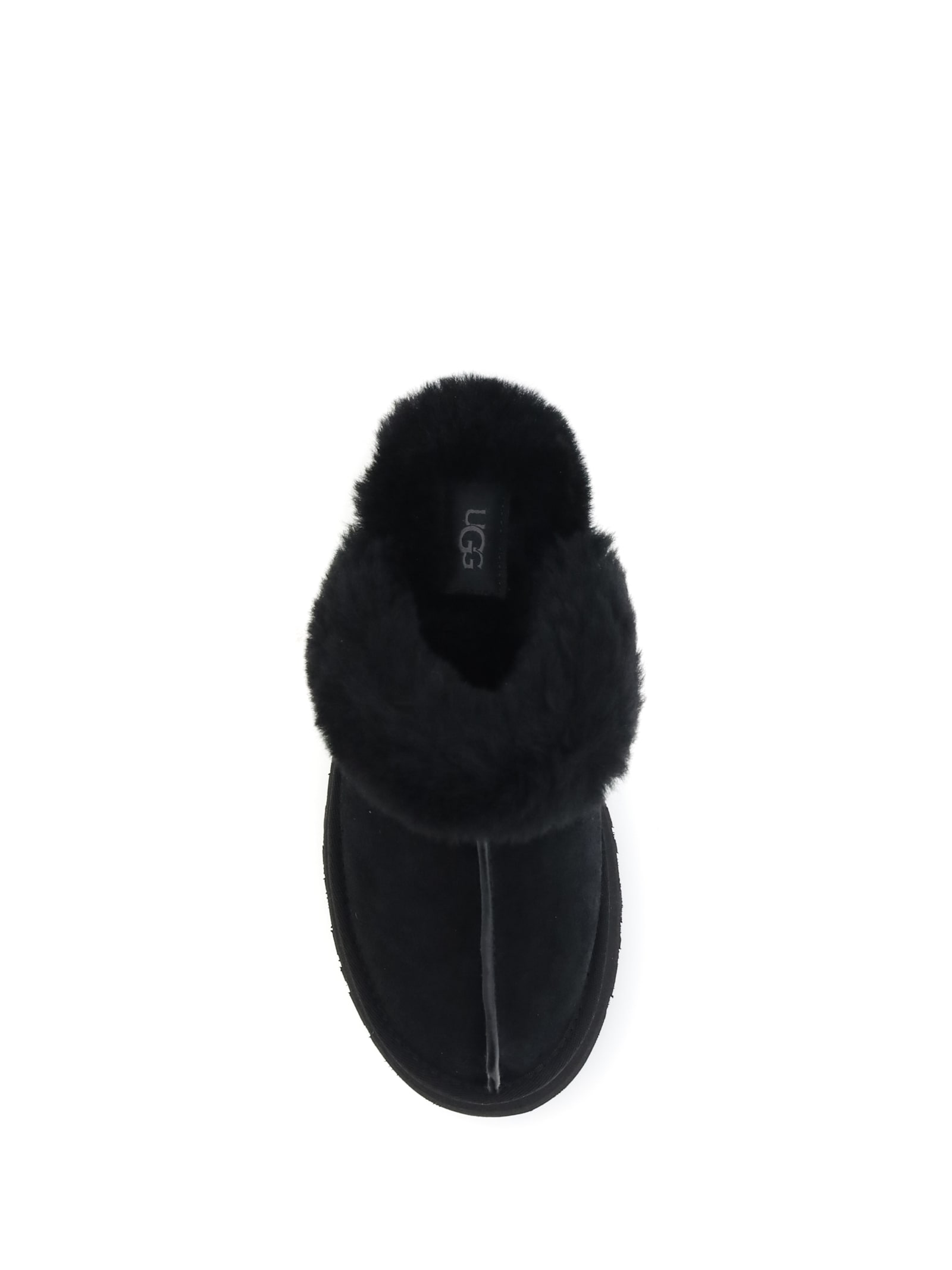 Ugg Black Disquette Slippers In Black