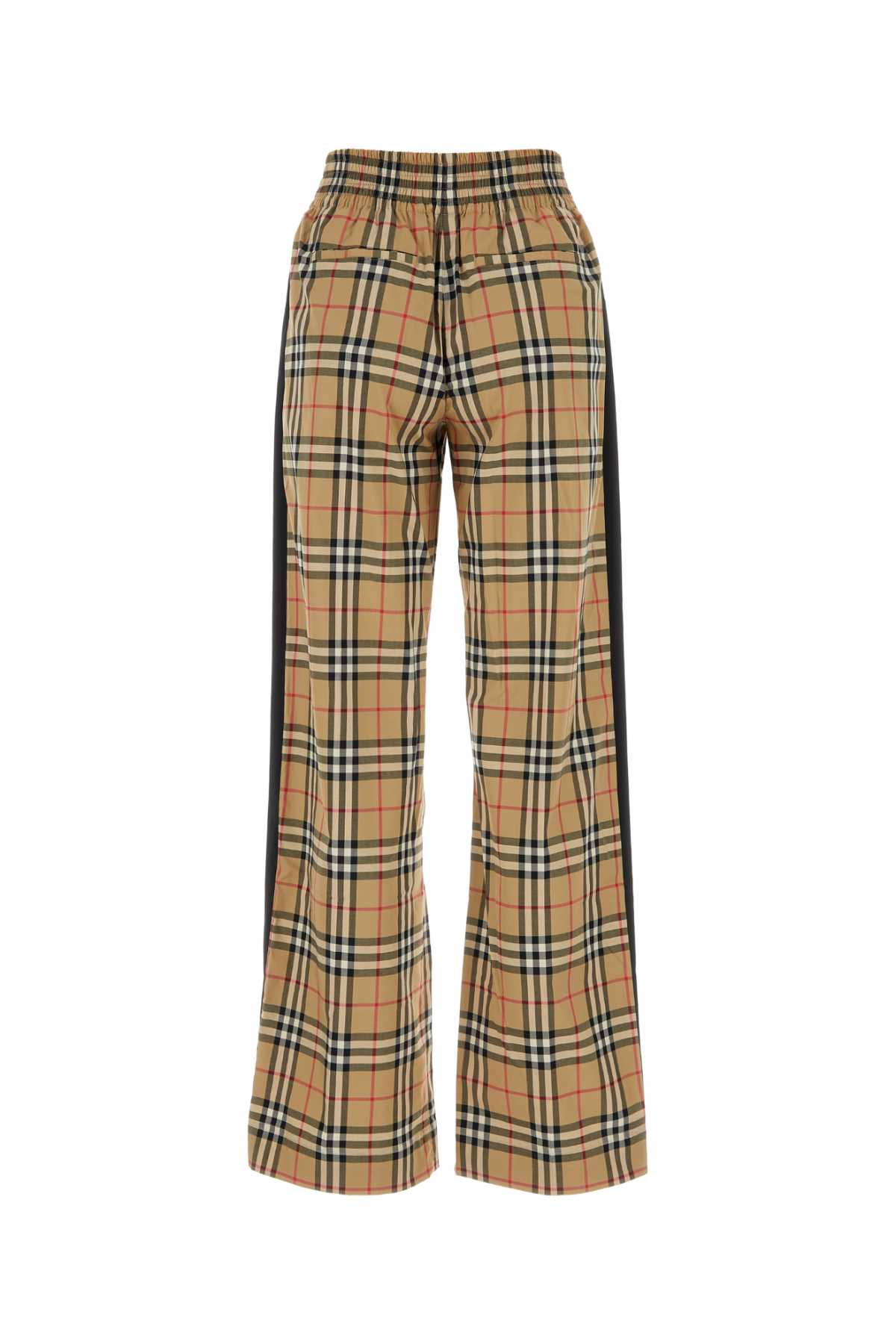 Shop Burberry Printed Stretch Cotton Pant In Archivebeigeipchk