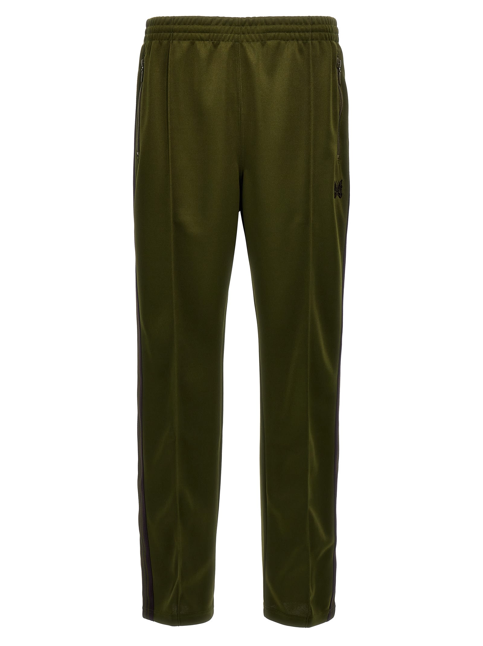 Shop Needles Logo Embroidery Joggers In Green