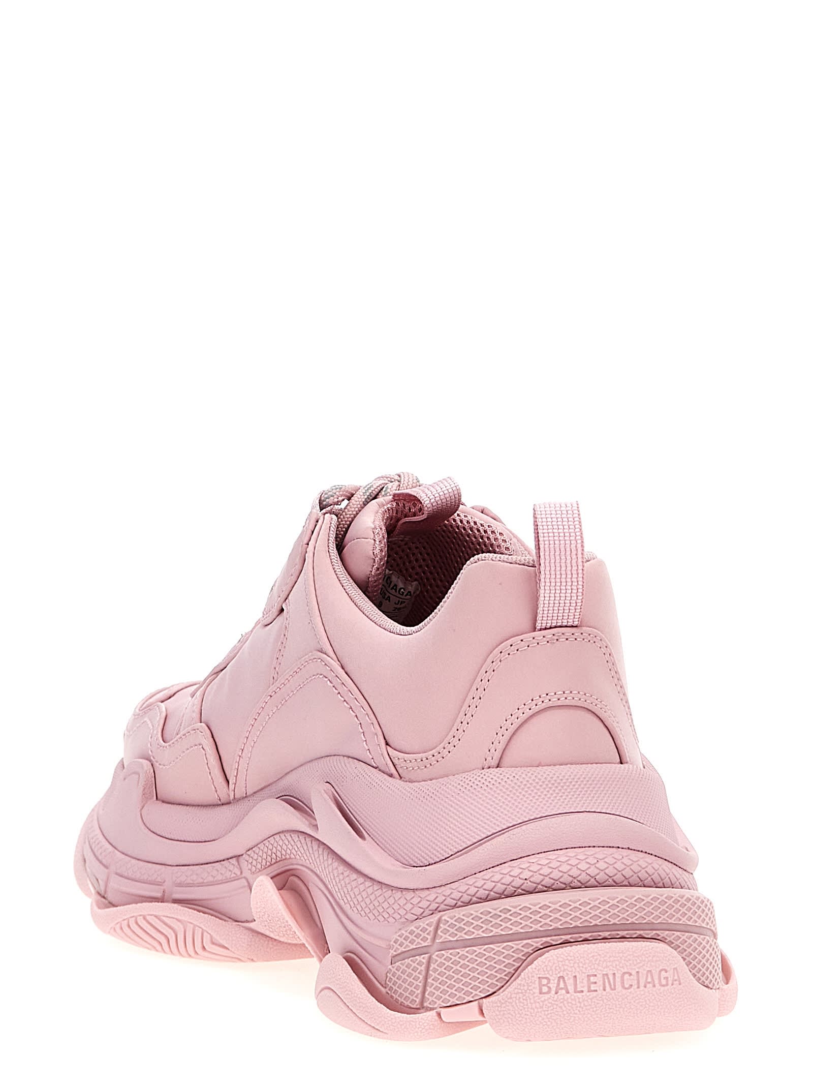 Shop Balenciaga Triple S Satin Sneakers In Pink