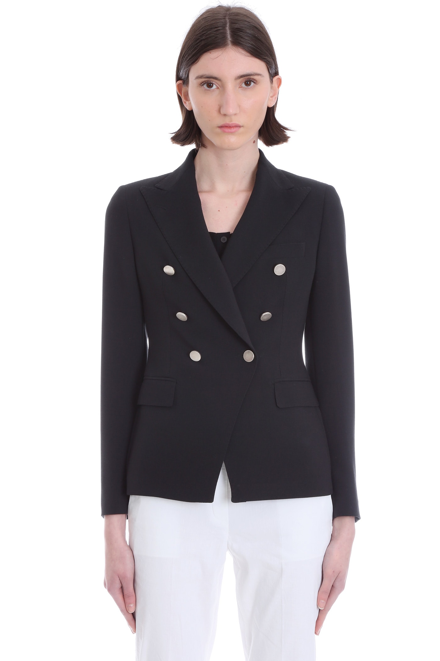 Tagliatore 0205 Blazer In Black Canvas | Coshio Online Shop