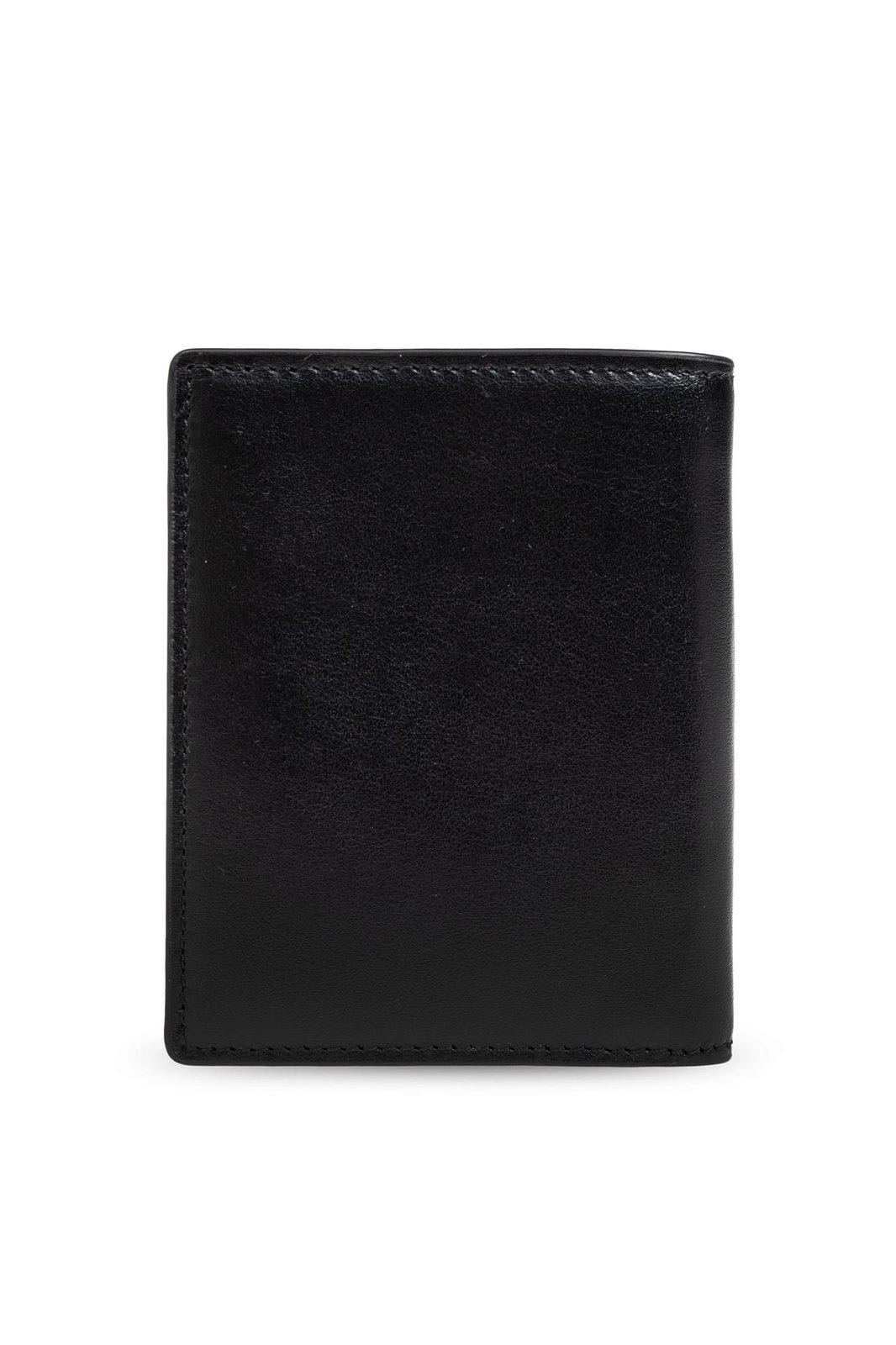 Shop Palm Angels Logo Printed Bi-fold Wallet In Black/white