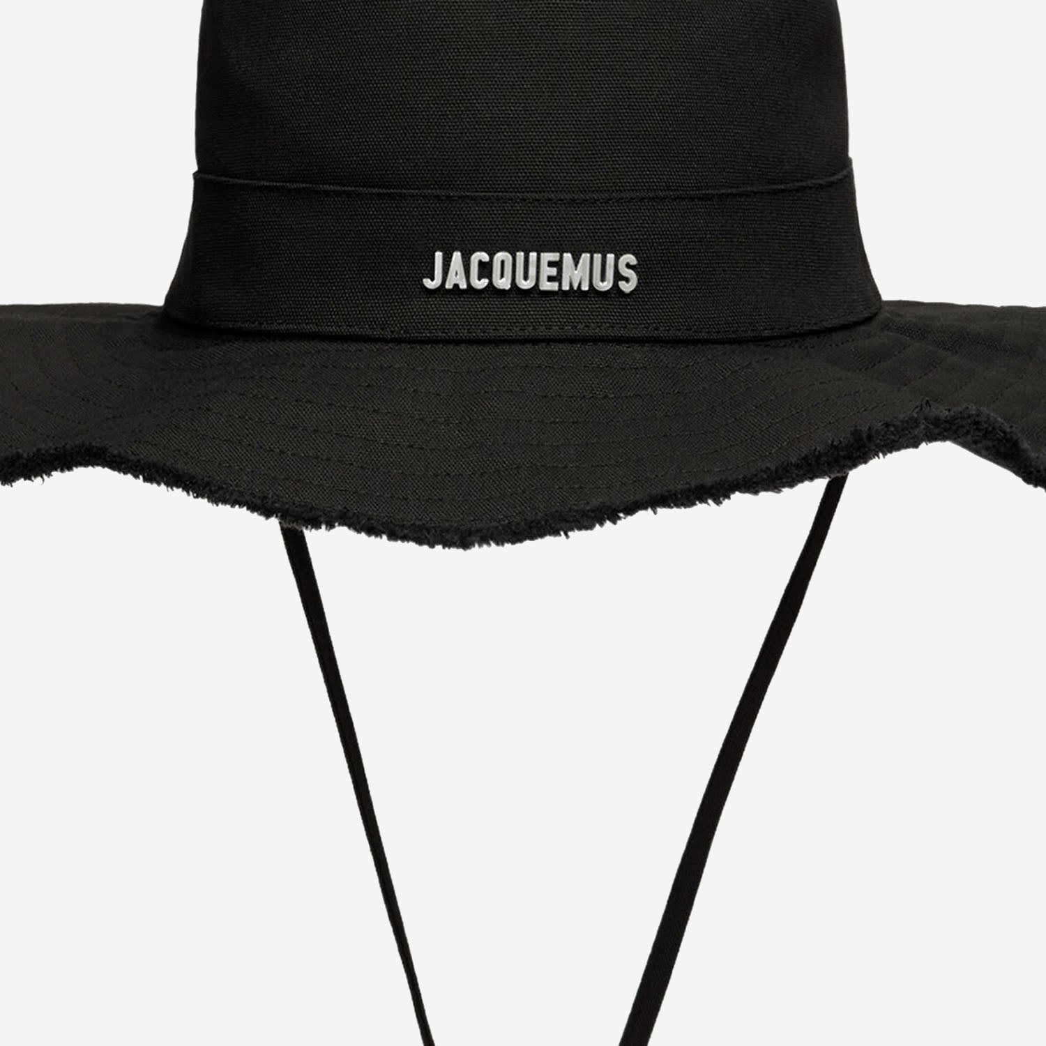 Jacquemus Le Bob Artichaut Raised Logo Bucket Hat In Black