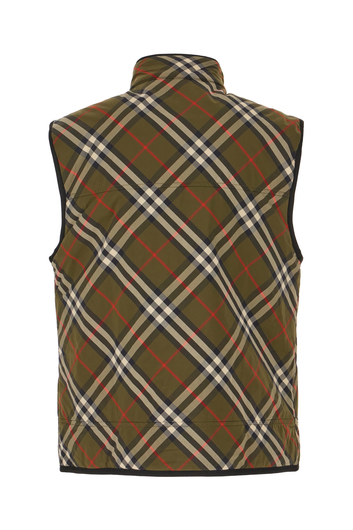 Shop Burberry Printed Nylon Sleeveless Padded Jacket In Loch Ip Check