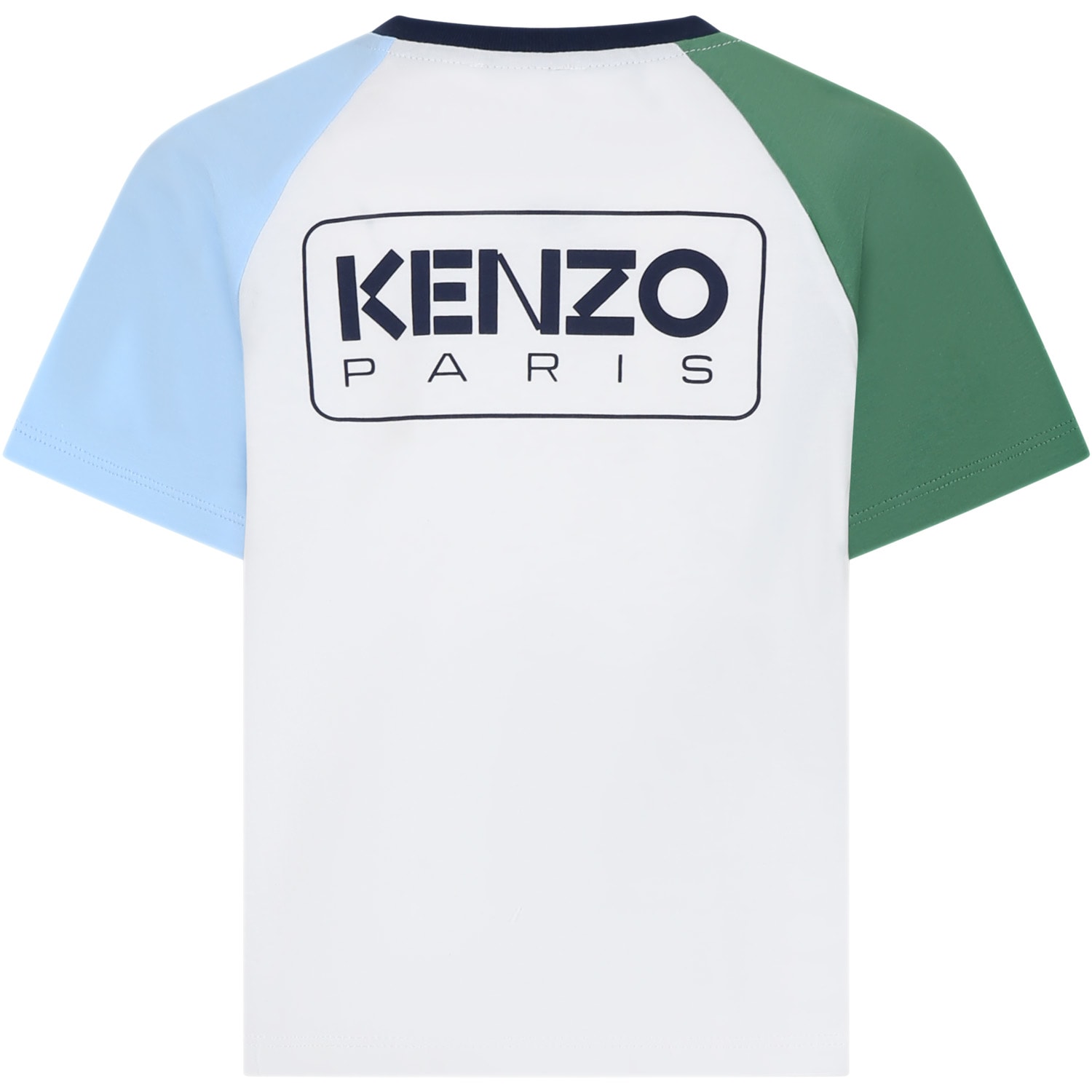 Shop Kenzo Multicolor T-shirt For Kids With Logo