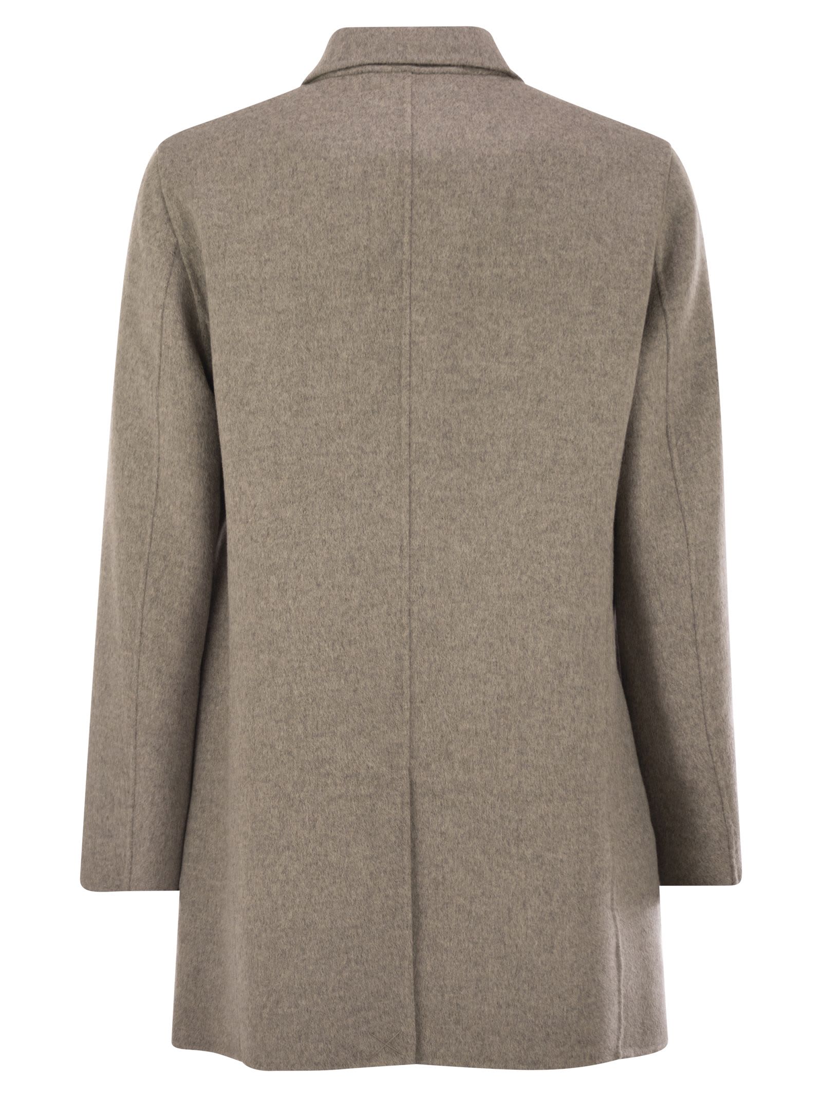 Shop Paltò Alfredo - Wool-blend Coat In Turtledove