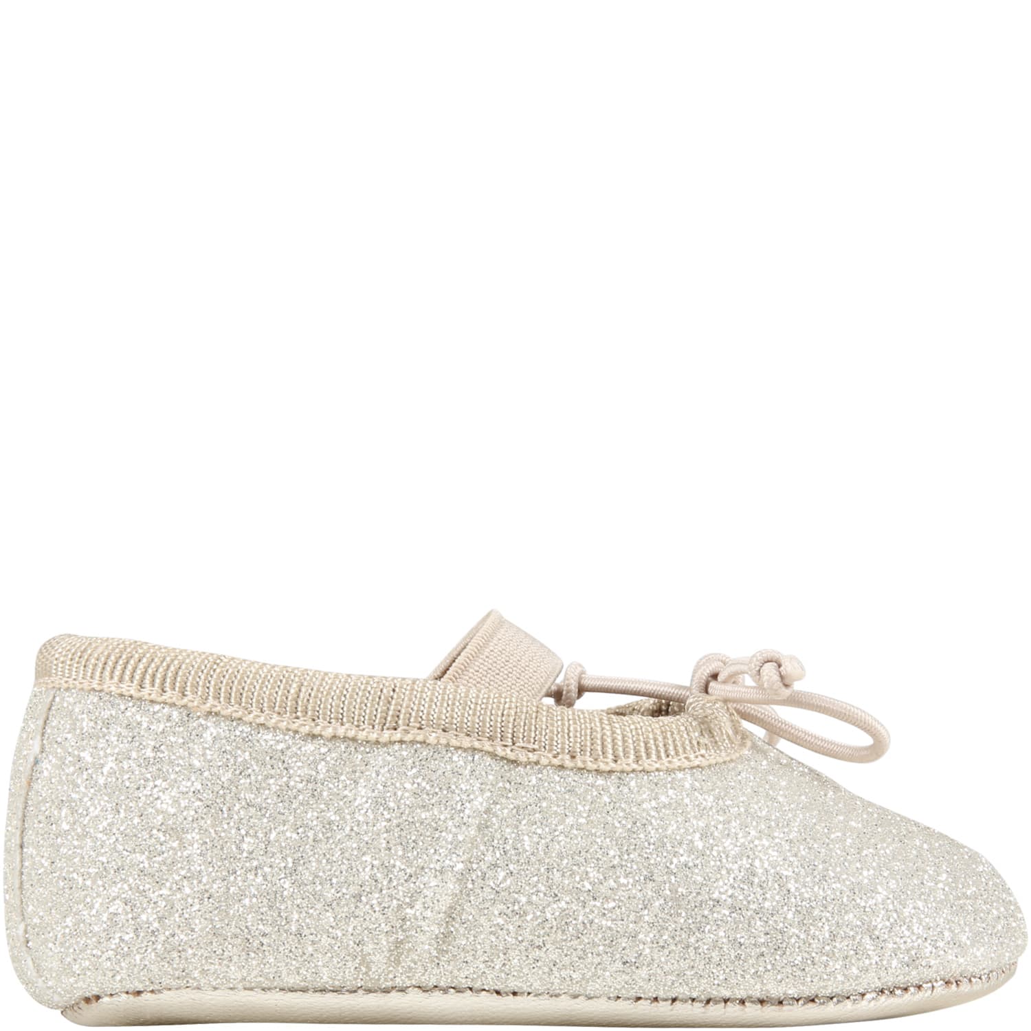 Gallucci Gold Ballet Flats For Baby Girl