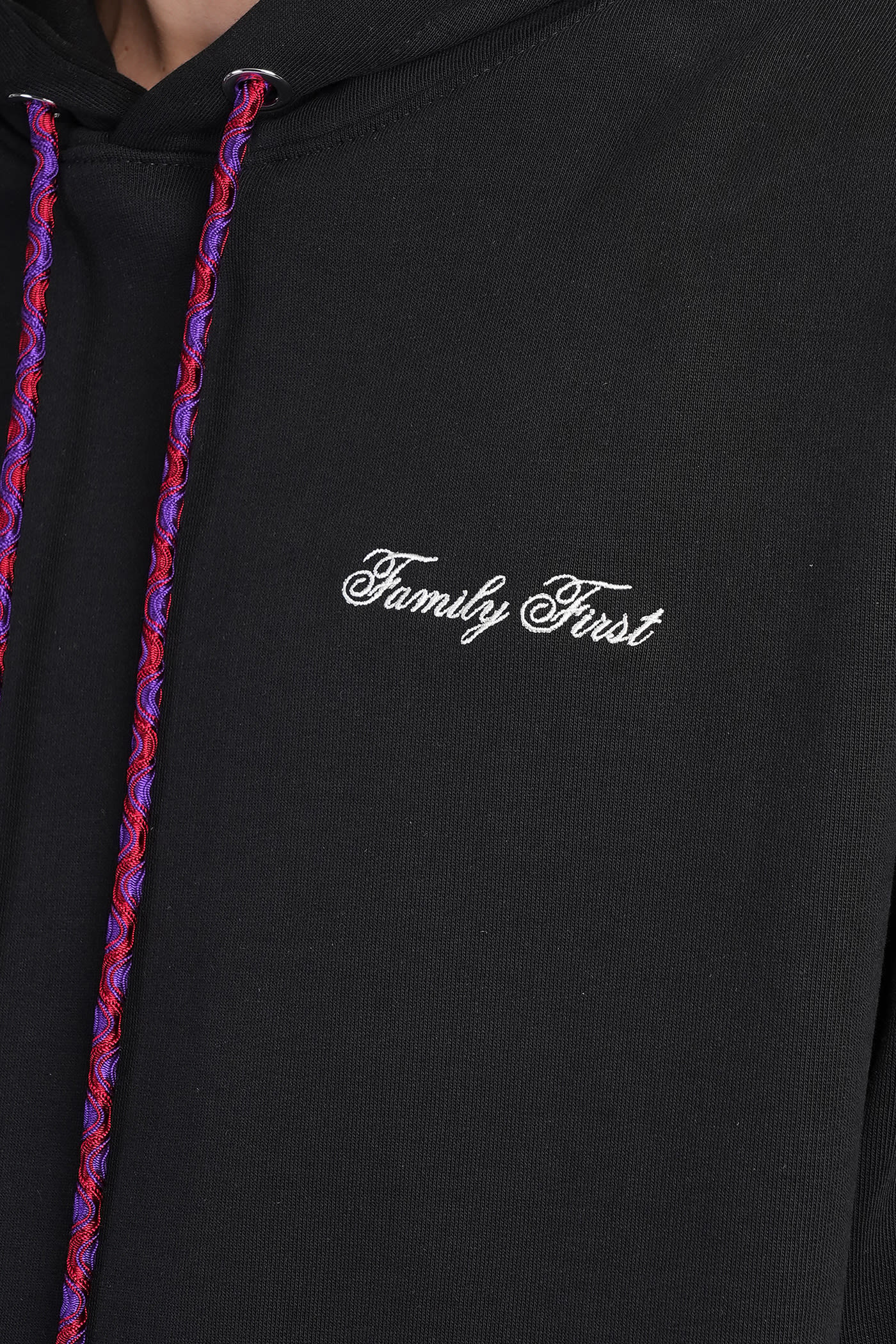 Family First Sweatshirt In Black Cotton In Black