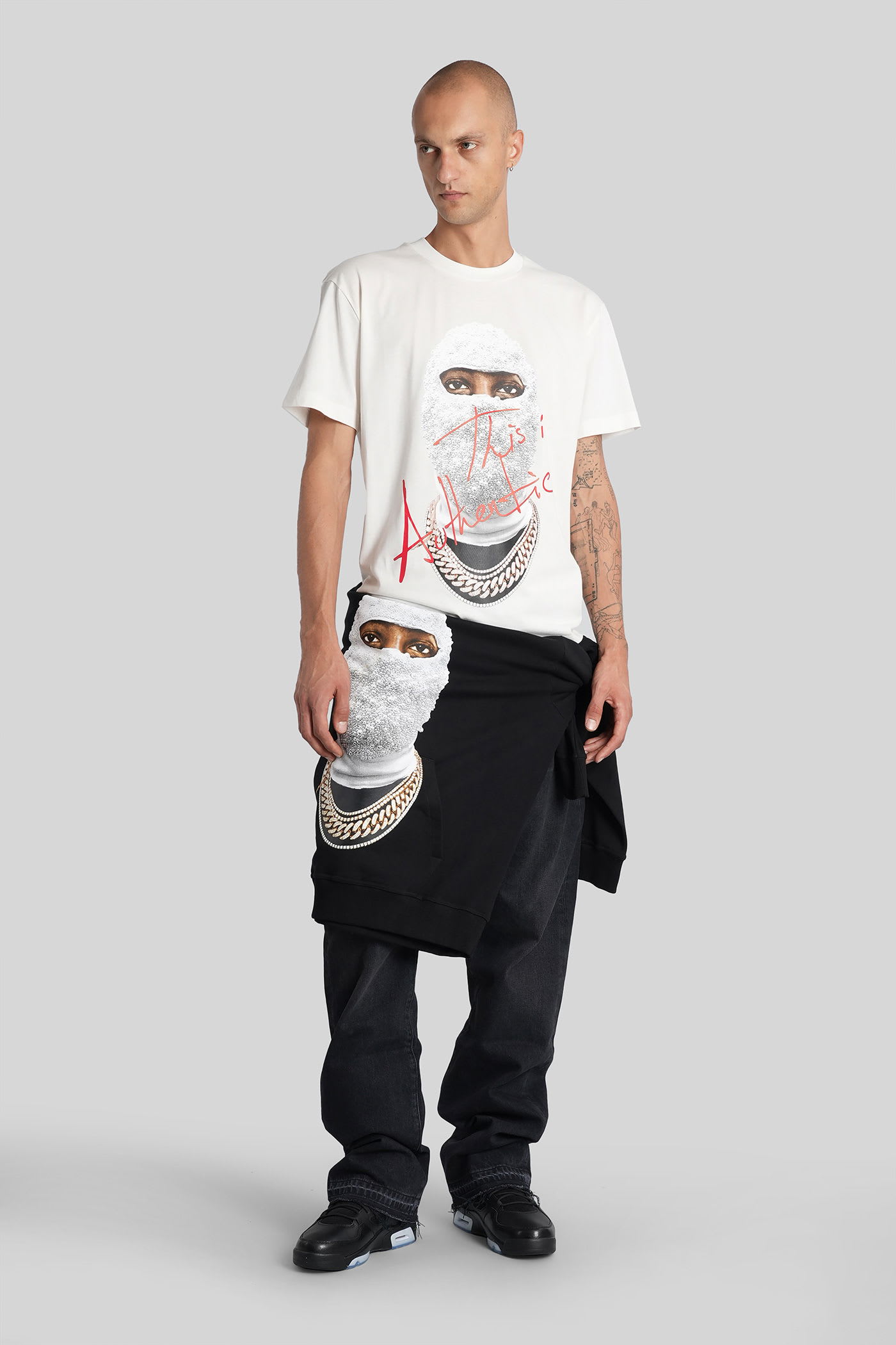 Ih Nom Uh Nit Graphic Printed Crewneck T-shirt In White