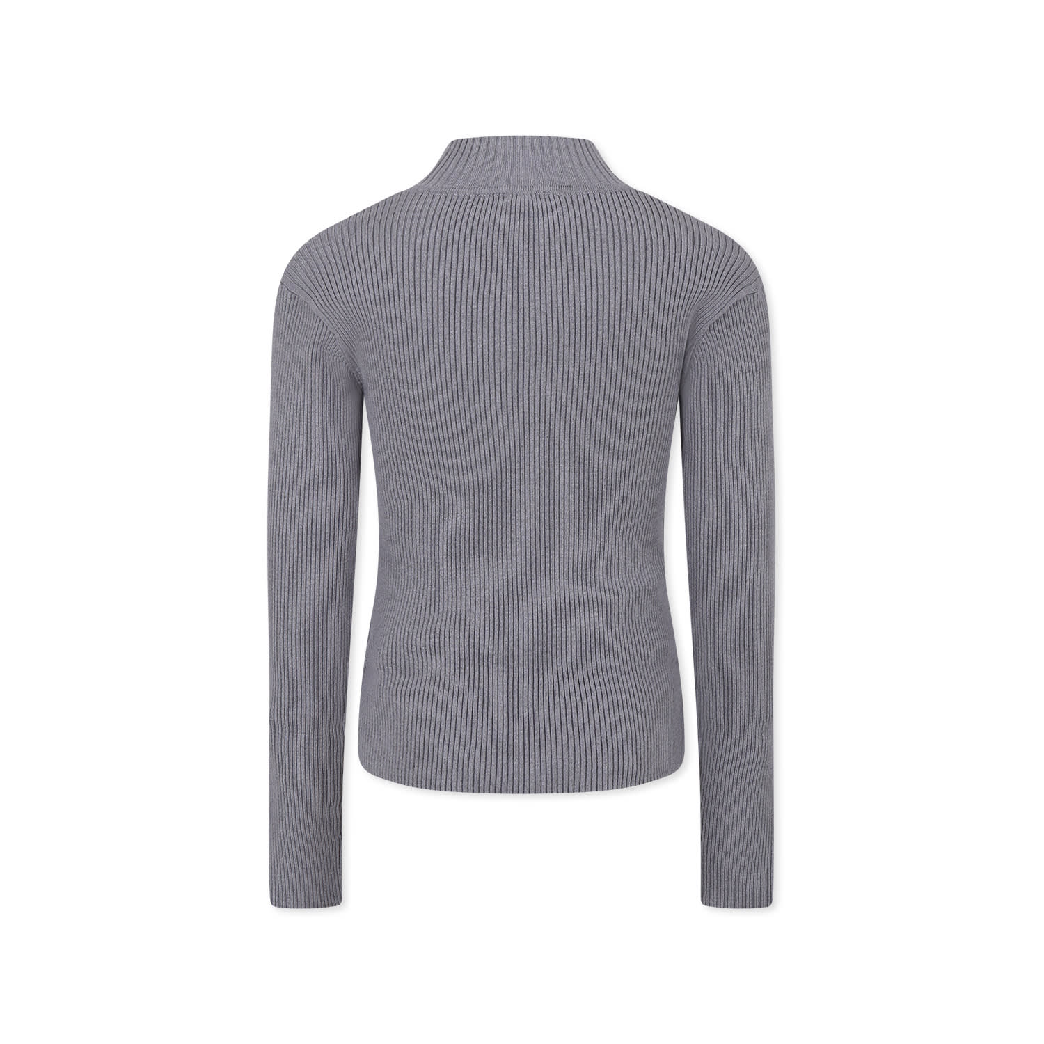 Pinko Grey Turtleneck For Girl With Logo In Grey