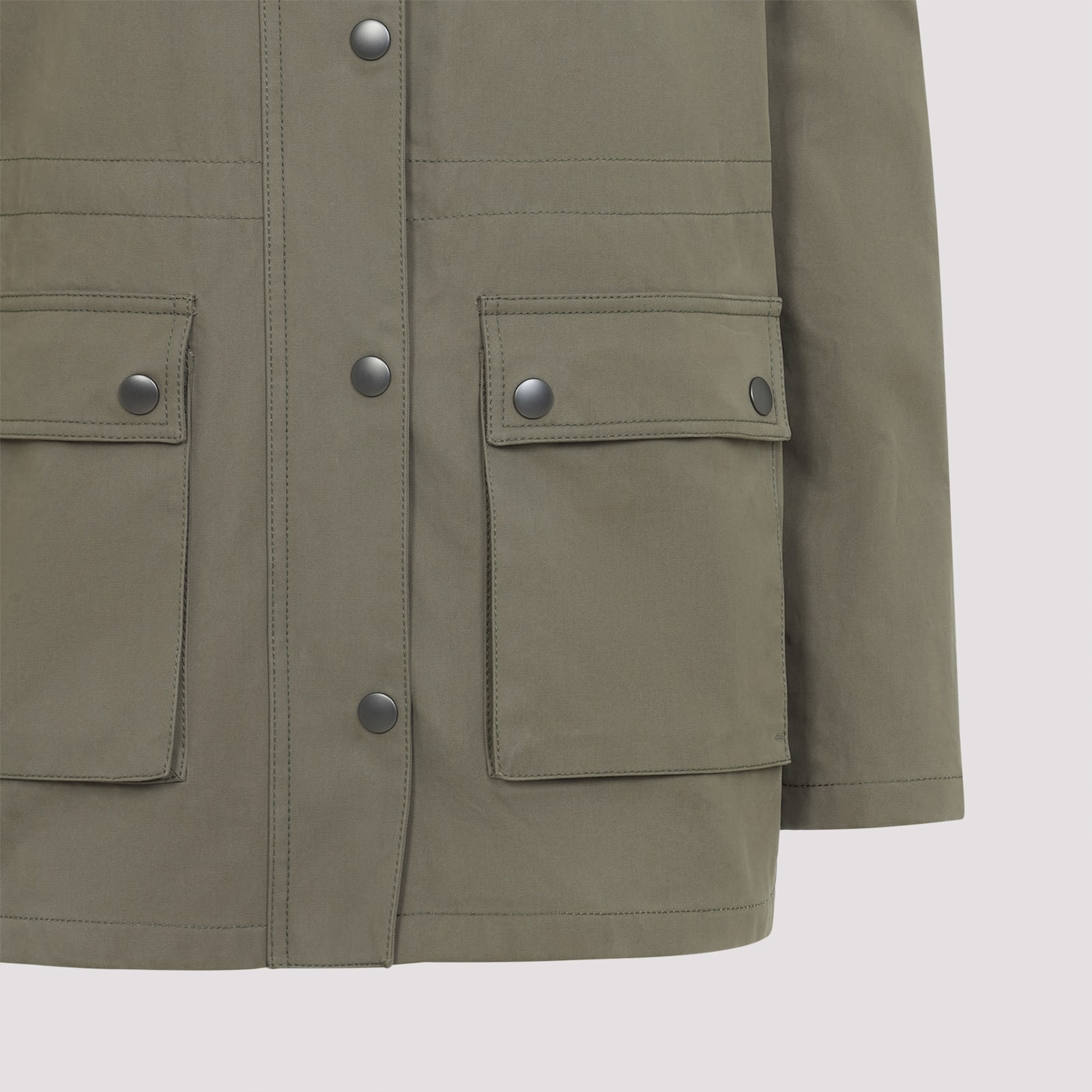 Moschino Logo Label Jacket With Elbow Patches In Green