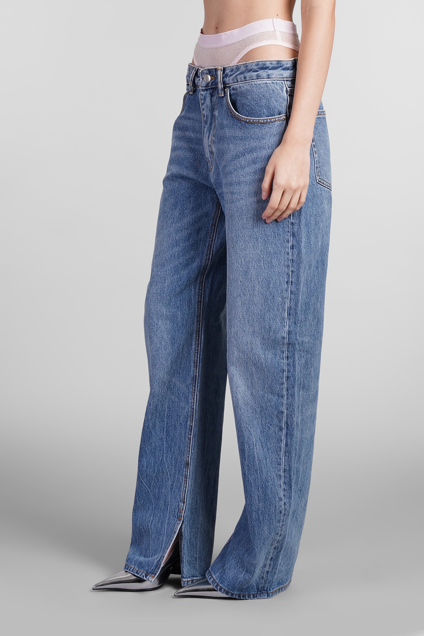 Shop Alexander Wang Jeans In Blue Cotton