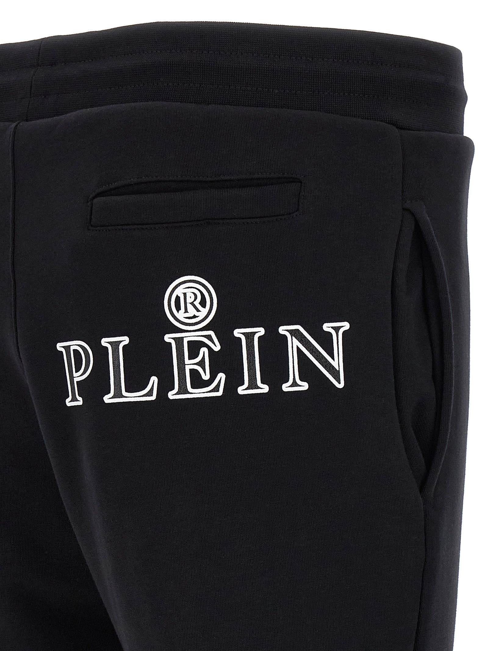 Philipp Plein Jogging Pants Iconic Drawstring Waist In Black