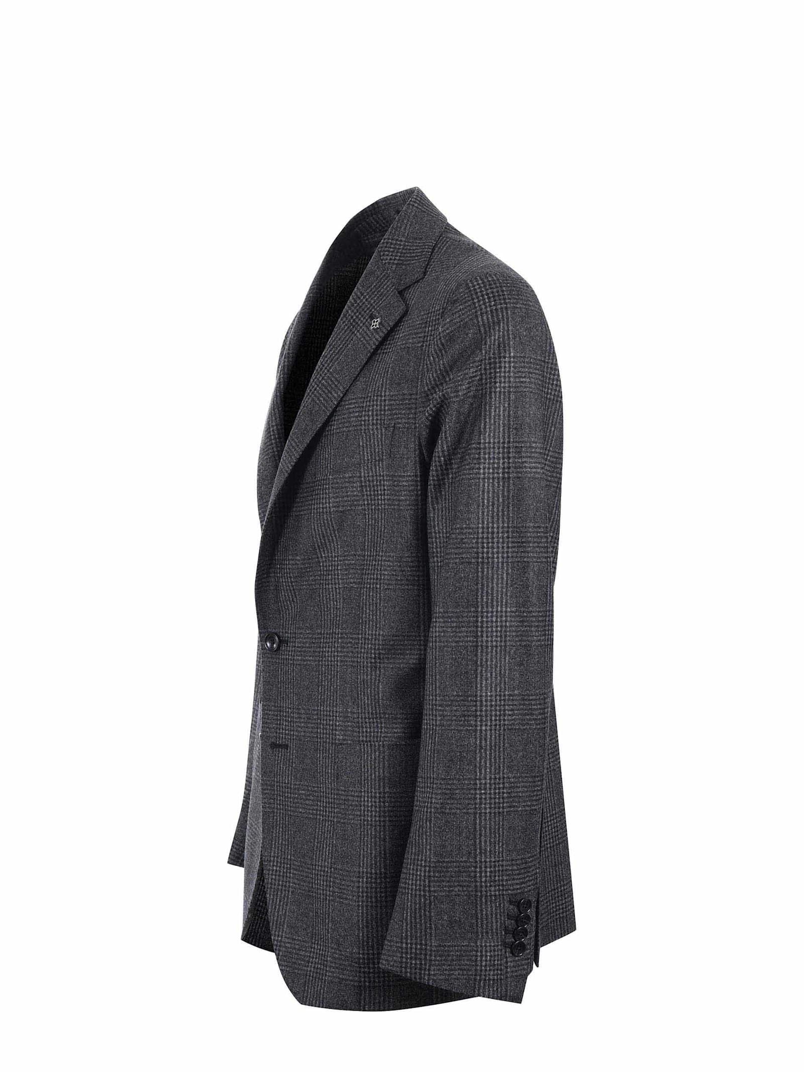 Shop Tagliatore Jacket In Super 110 S Virgin Wool In Grey