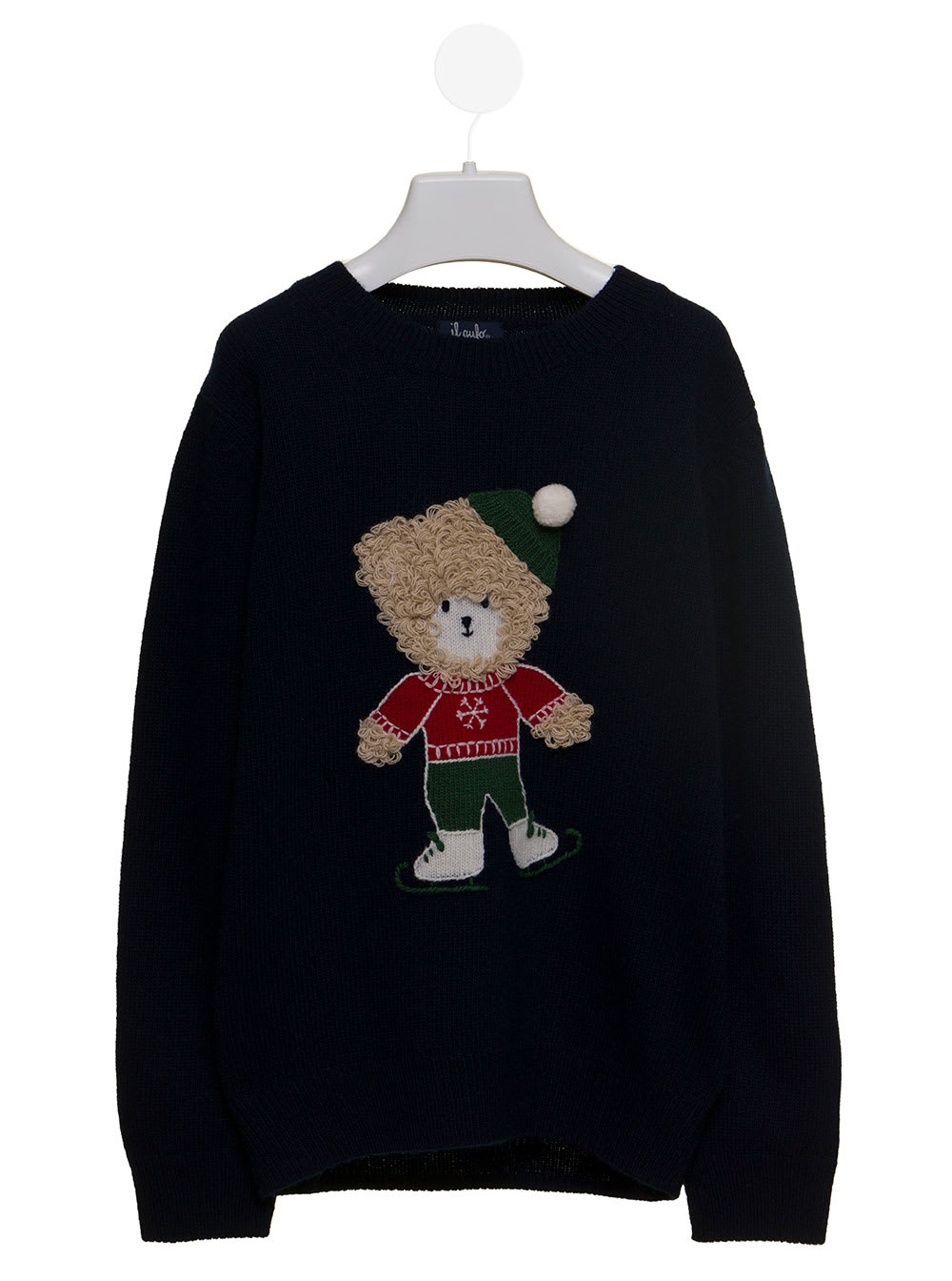 Il Gufo Kids Boys Blue Jumper With Embroidery