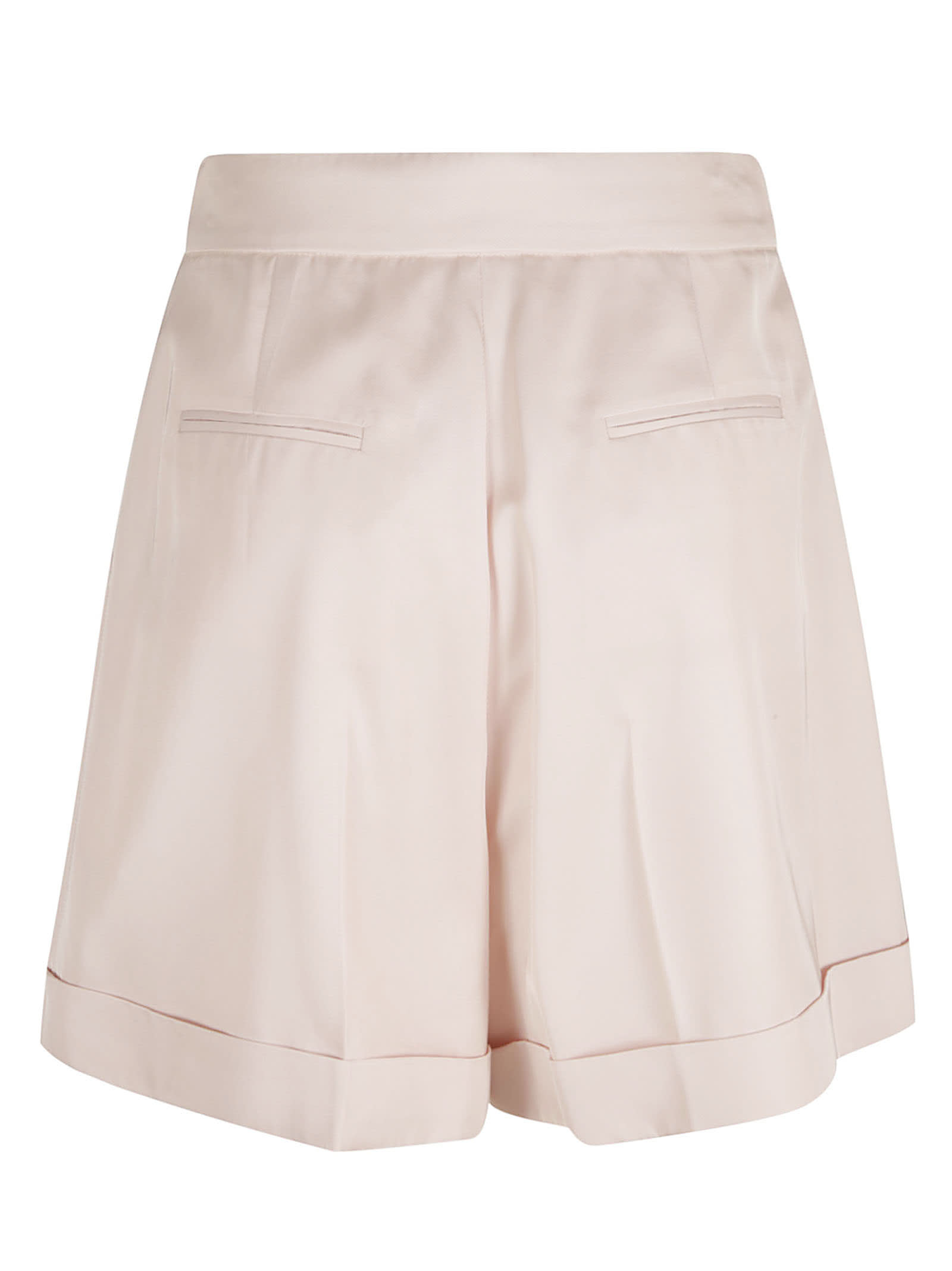 Alexander Mcqueen Foldover Plain Trouser Shorts In Venus